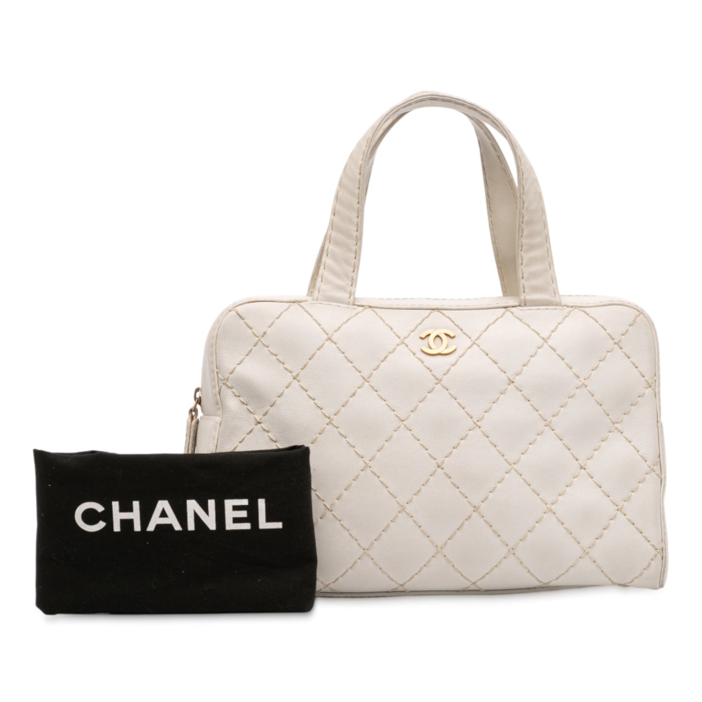 Chanel CC Lambskin Wild Stitch Handbag