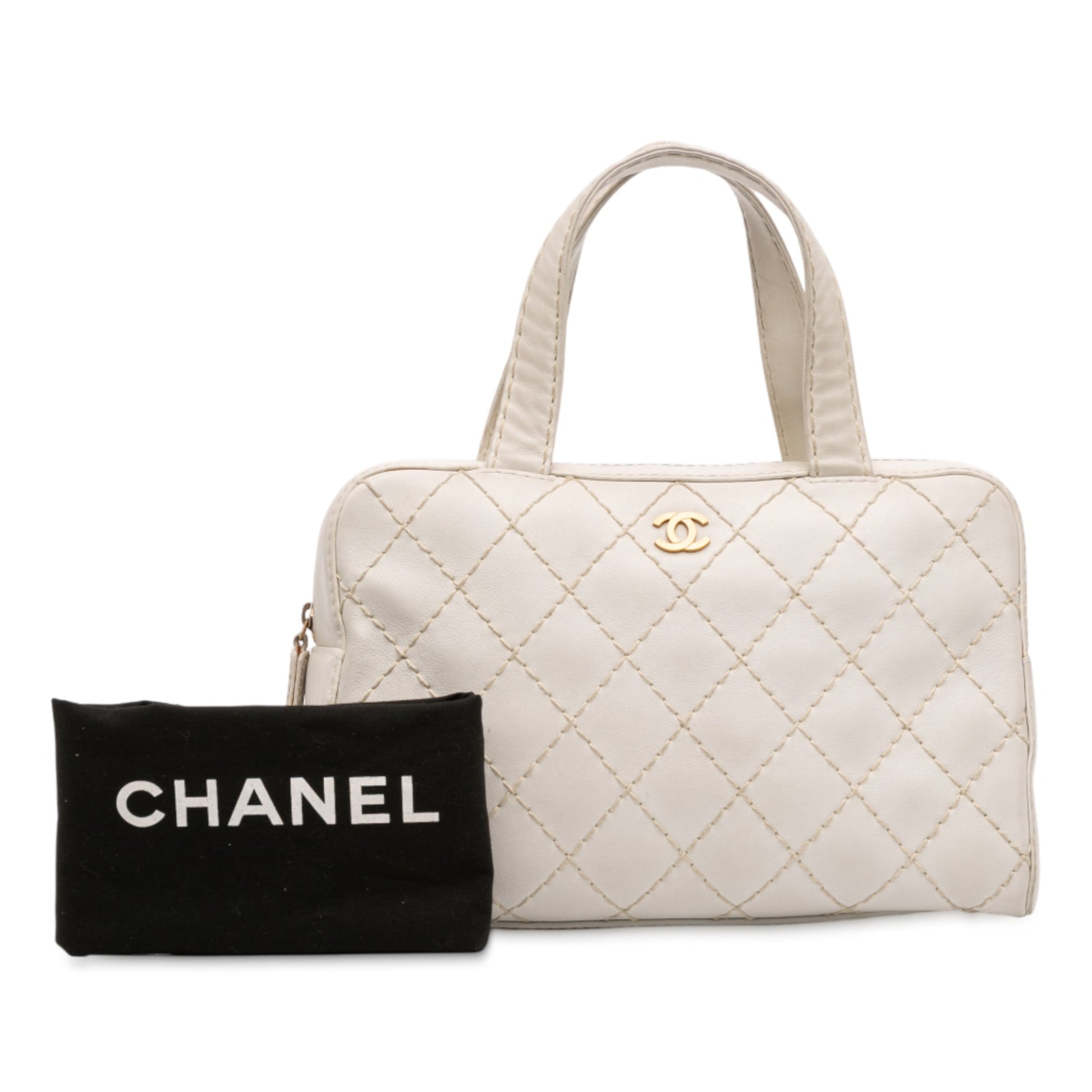 Chanel CC Lambskin Wild Stitch Handbag