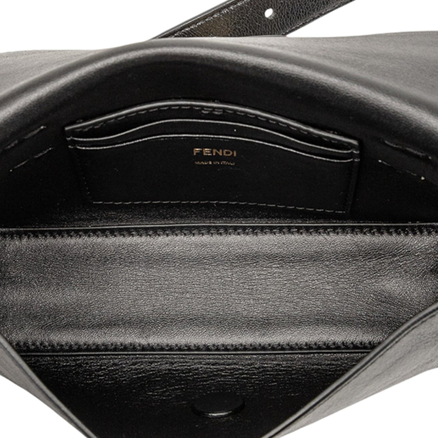 Fendi Leather FF Logo Baguette Belt Bag