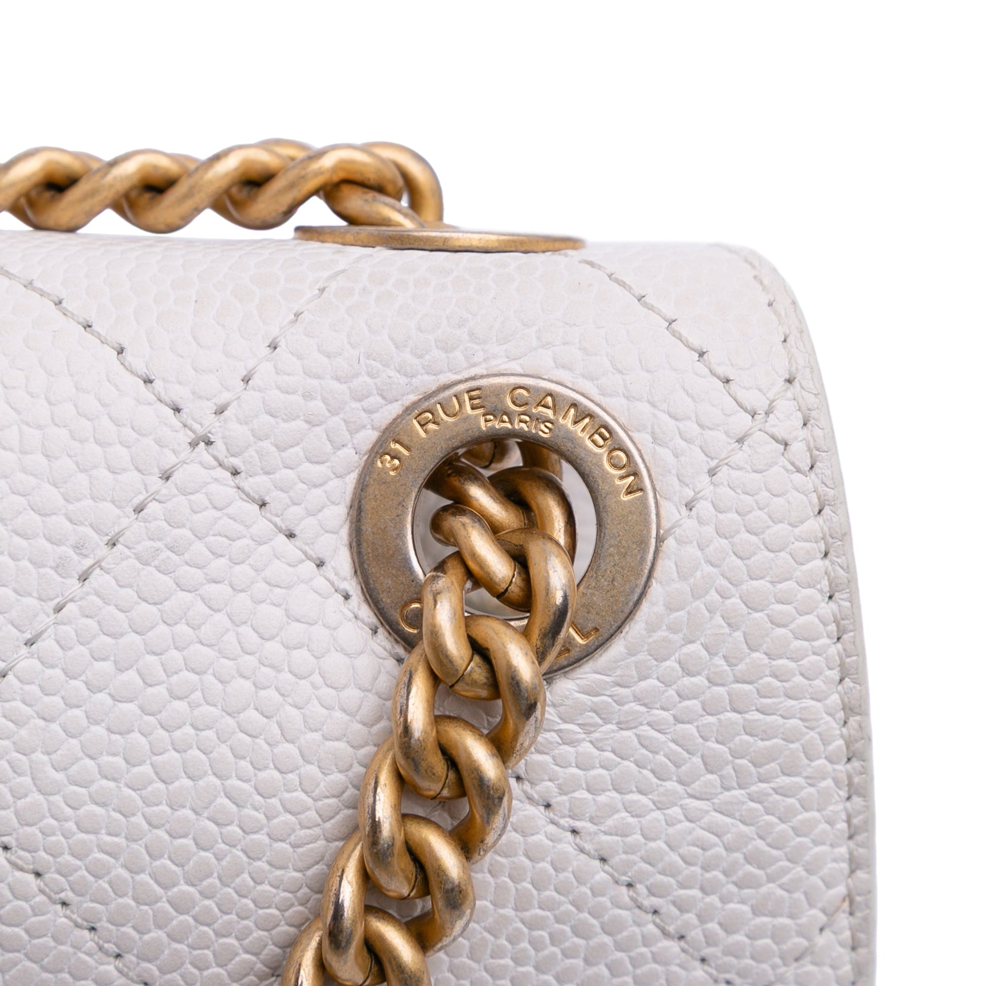 Chanel CC Quilted Caviar Turnlock Full Flap