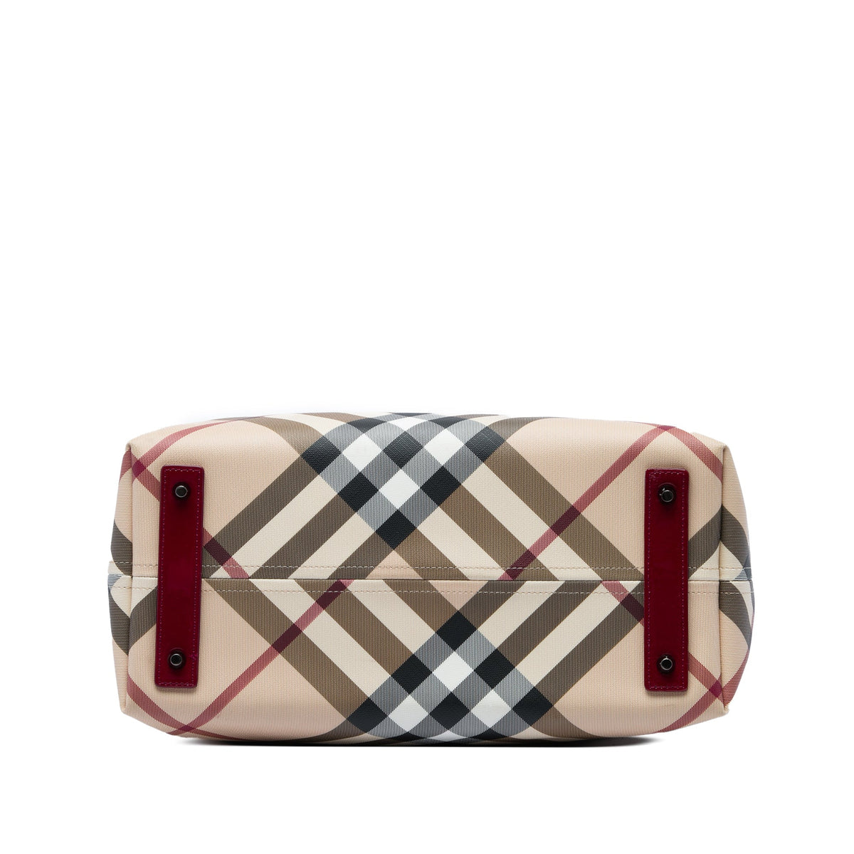 Burberry Supernova Check Coated Canvas Tote — Beige