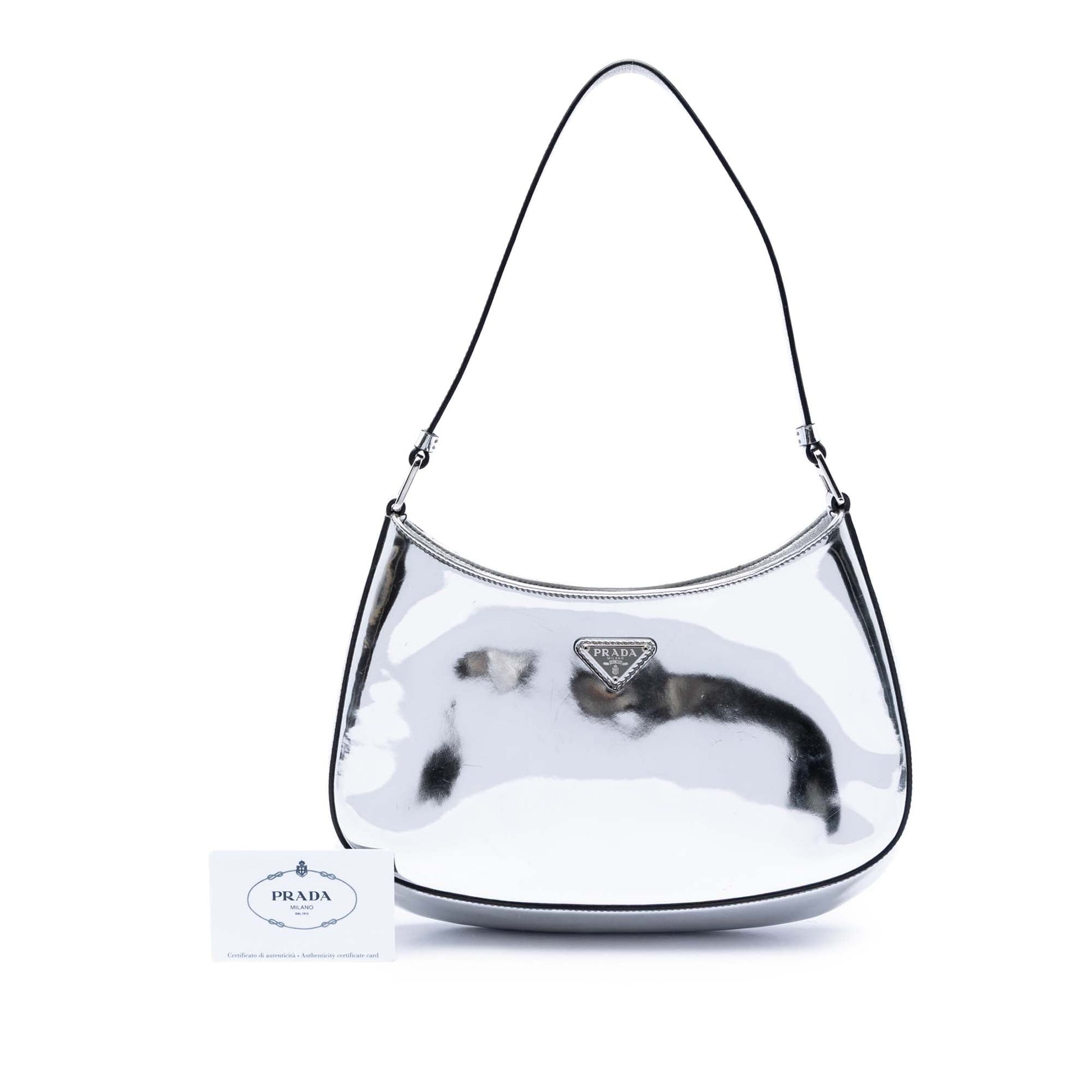 Prada Spazzolato Leather Cleo Shoulder Bag