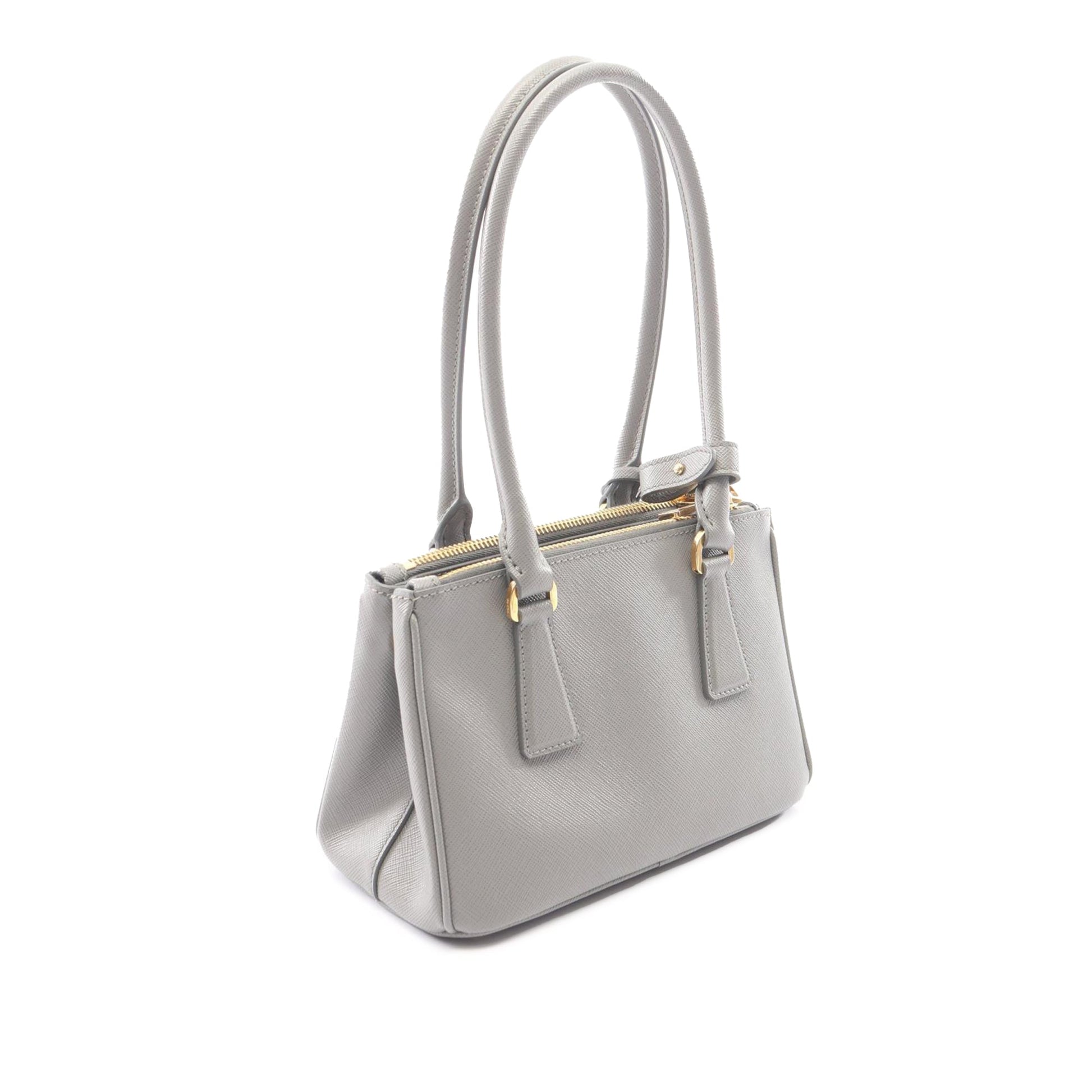 Prada Mini Saffiano Lux Galleria Double Zip Satchel