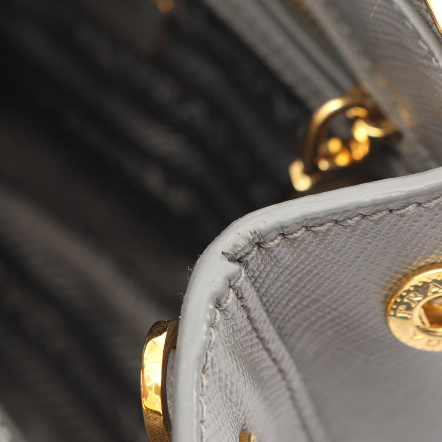 Prada Mini Saffiano Lux Galleria Double Zip Satchel