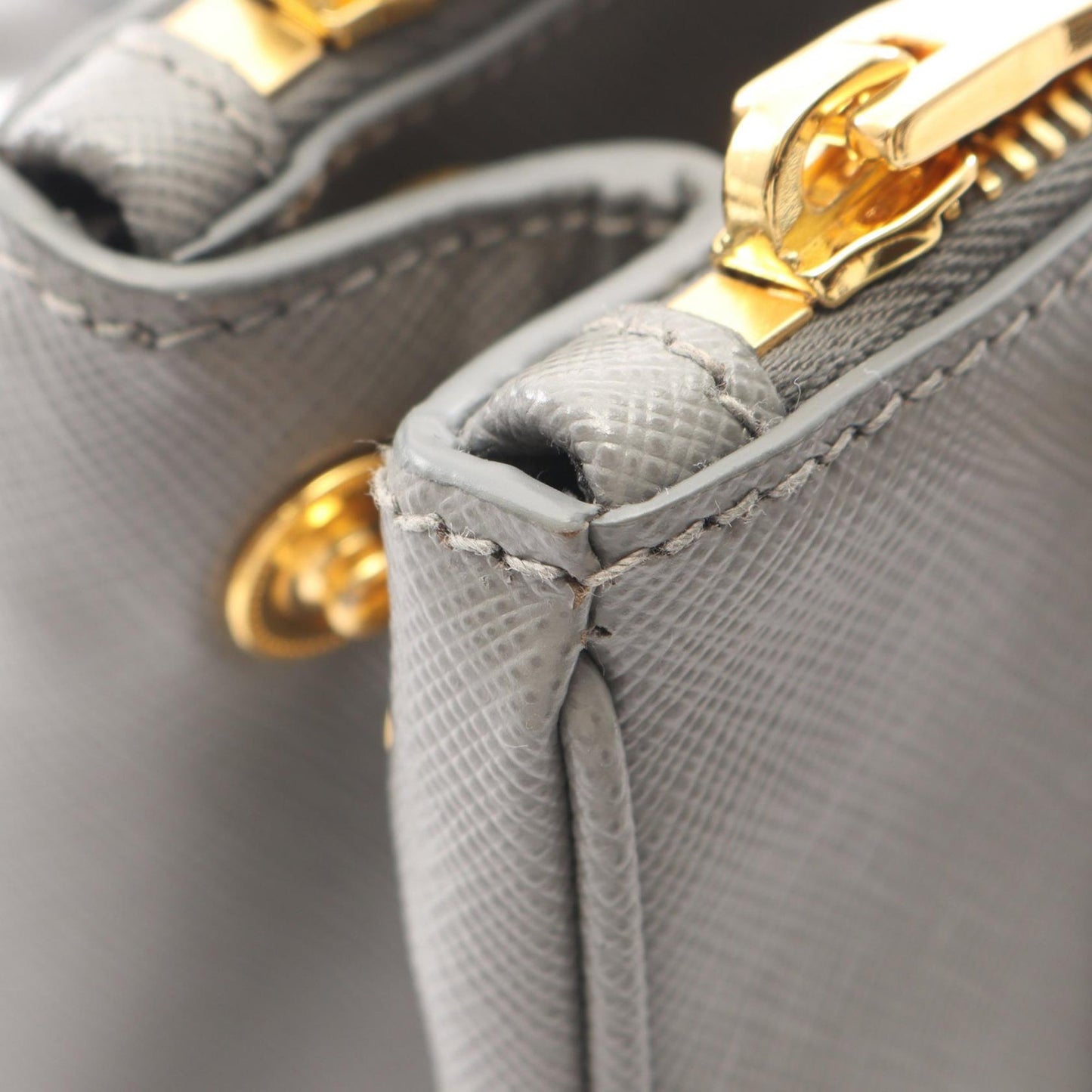 Prada Mini Saffiano Lux Galleria Double Zip Satchel