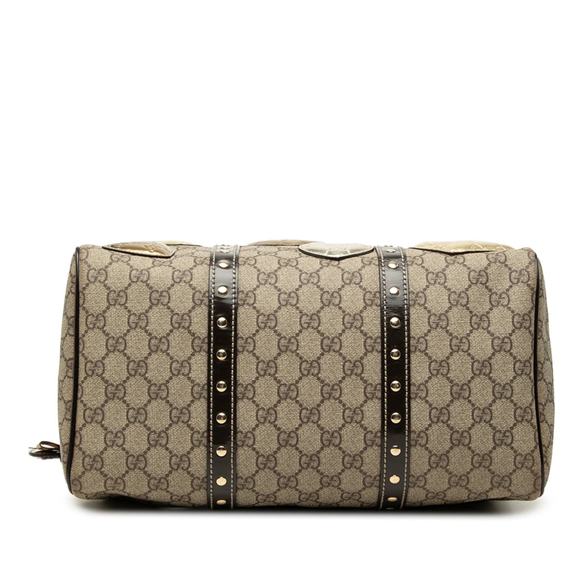 Gucci Medium GG Supreme Guccissima Heart Patches Joy Boston Bag