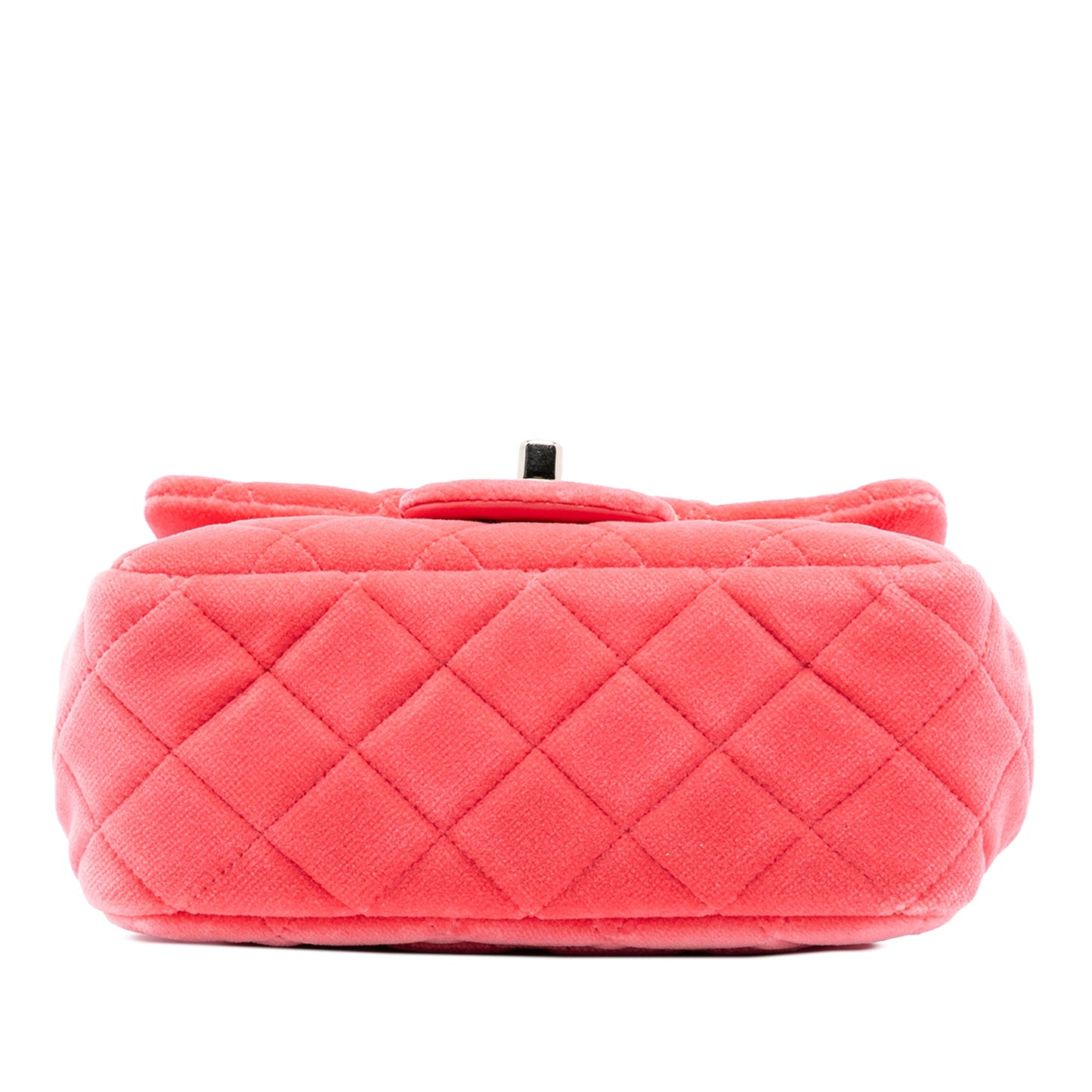 Chanel Mini Square Classic Velvet Pearl Crush Single Flap