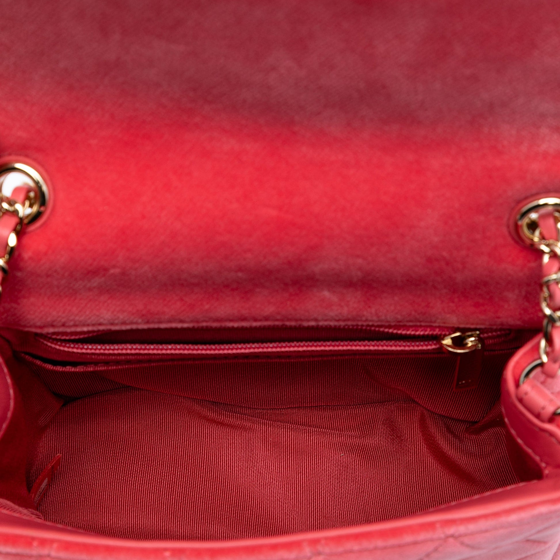 Chanel Mini Square Classic Velvet Pearl Crush Single Flap