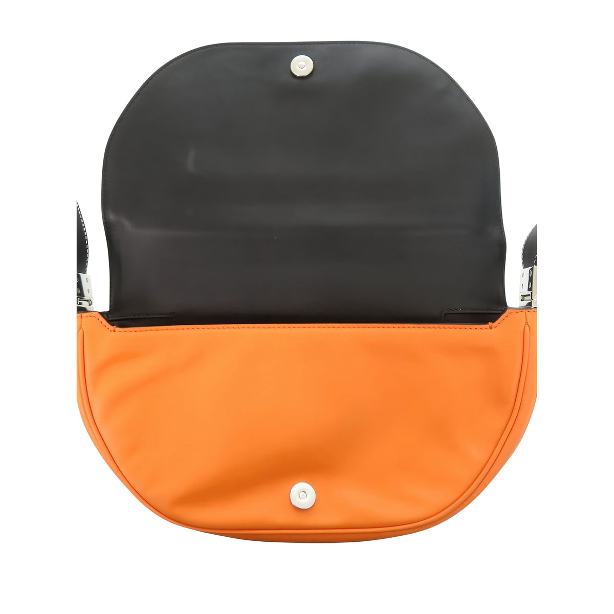 Burberry Small Leather Olympia Shoulder Bag — Orange