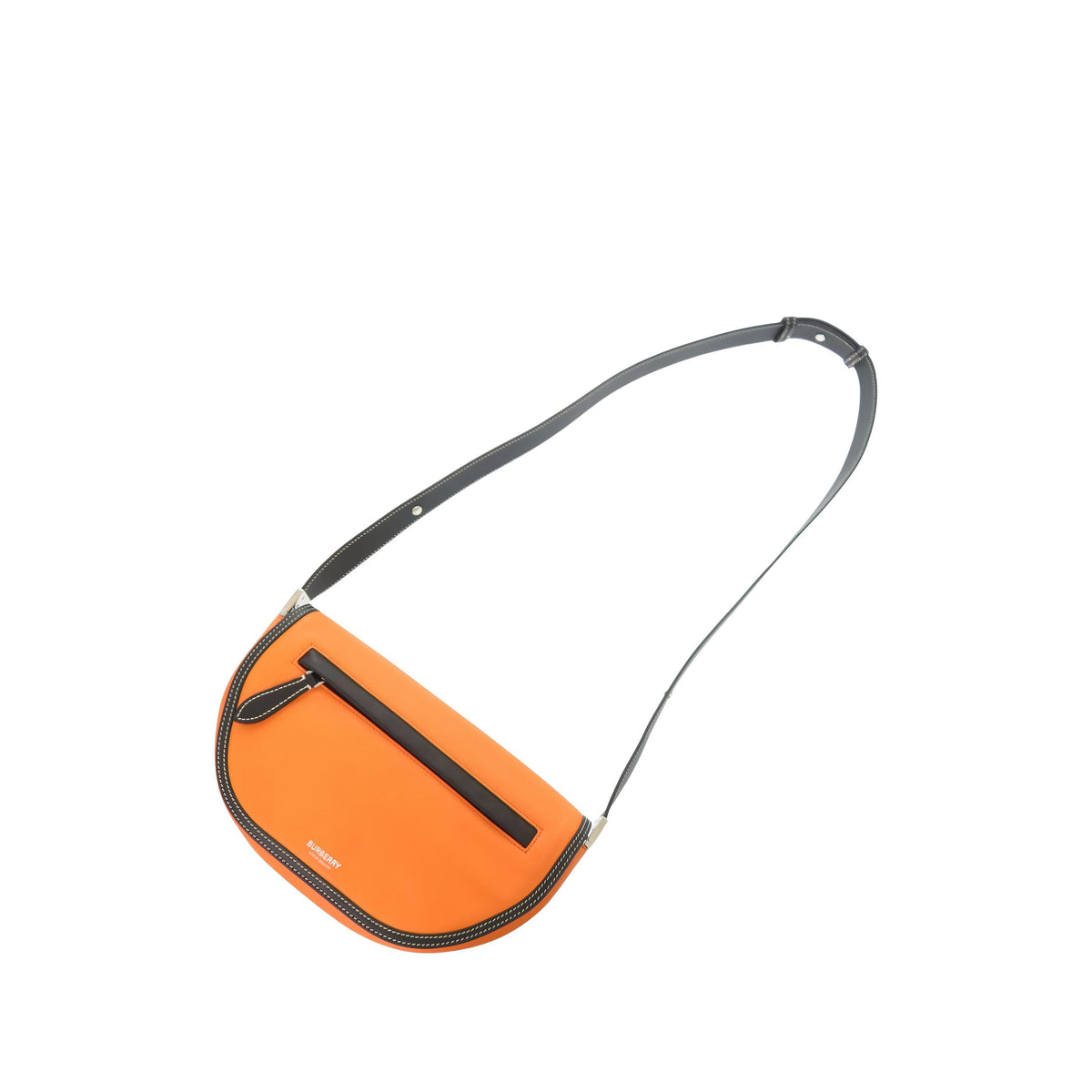Burberry Small Leather Olympia Shoulder Bag — Orange