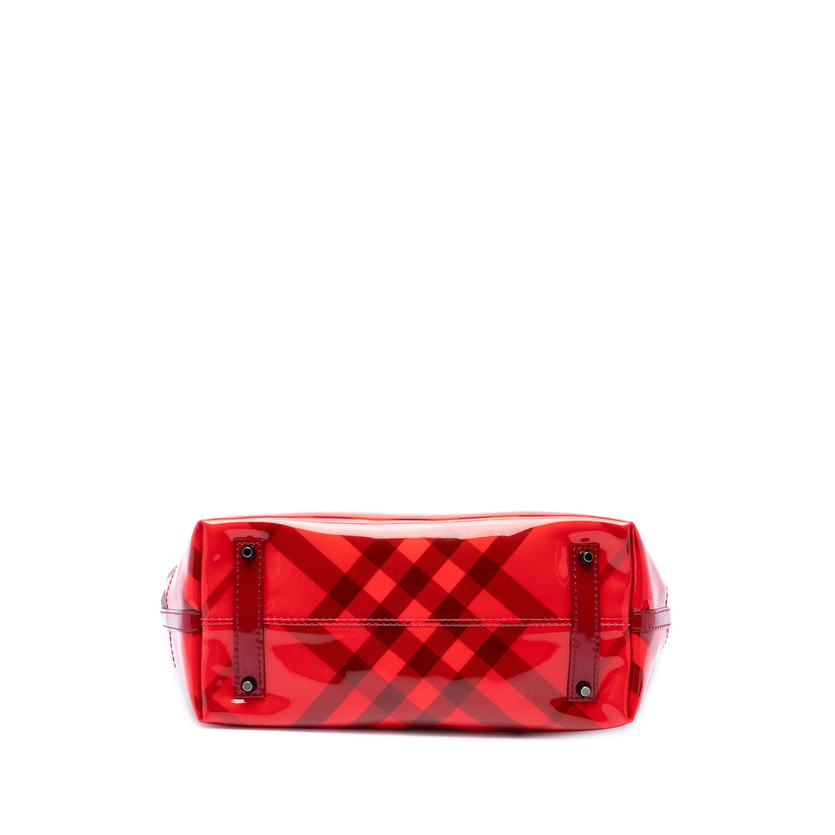 Burberry Vinyl Trimmed Supernova Check Coated Canvas Tote