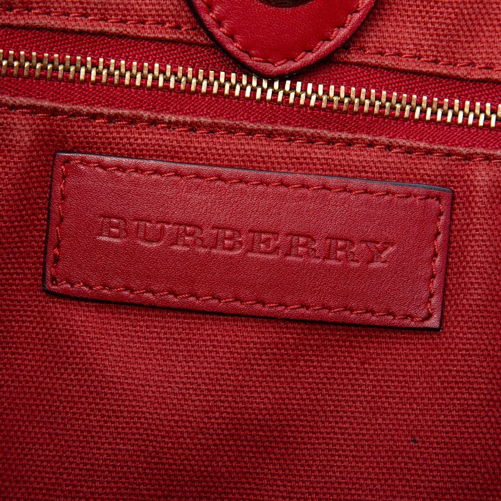 Burberry Small Leather Trimmed Haymarket Check Coated Canvas Canterbury Tote