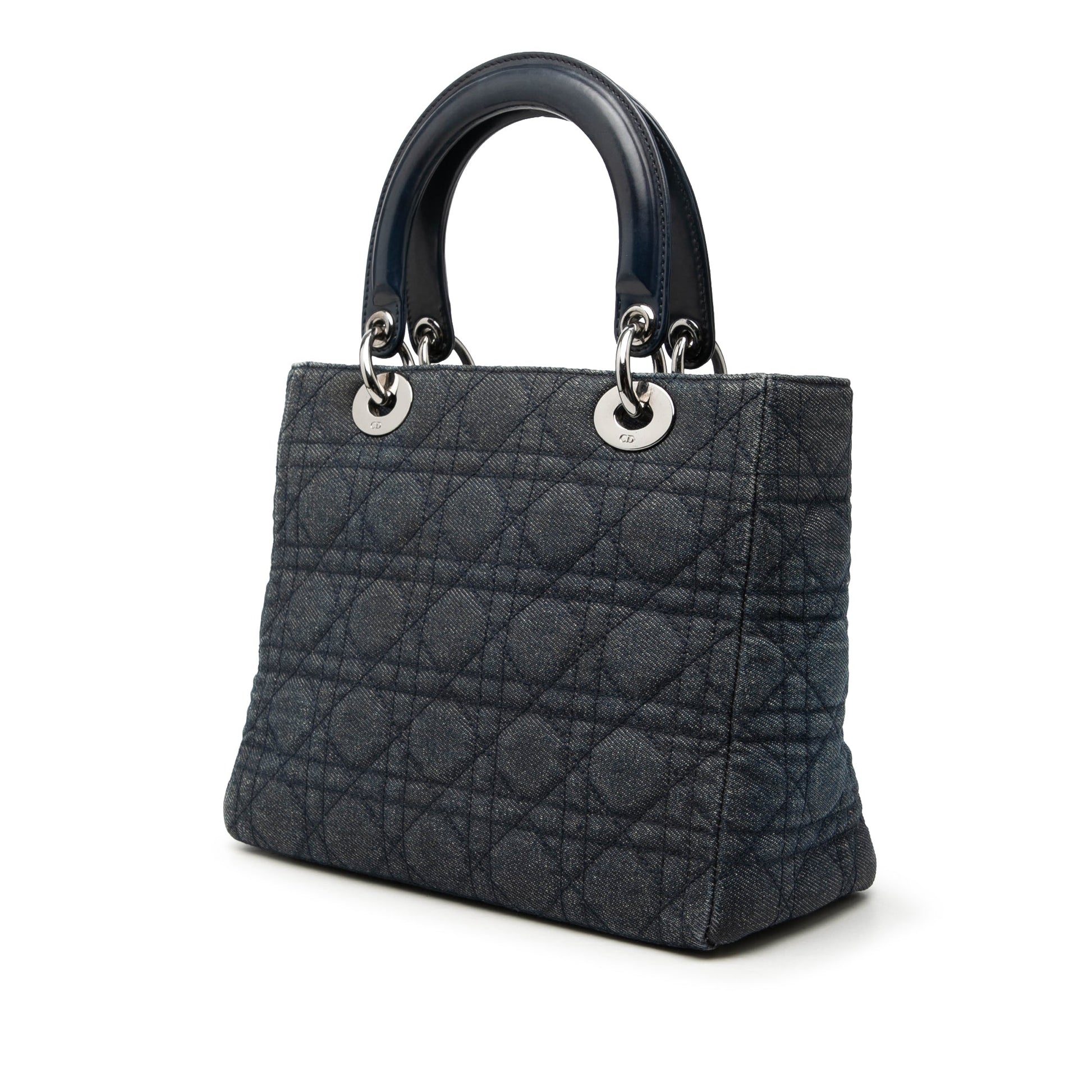 Dior Medium Denim Cannage Lady Dior