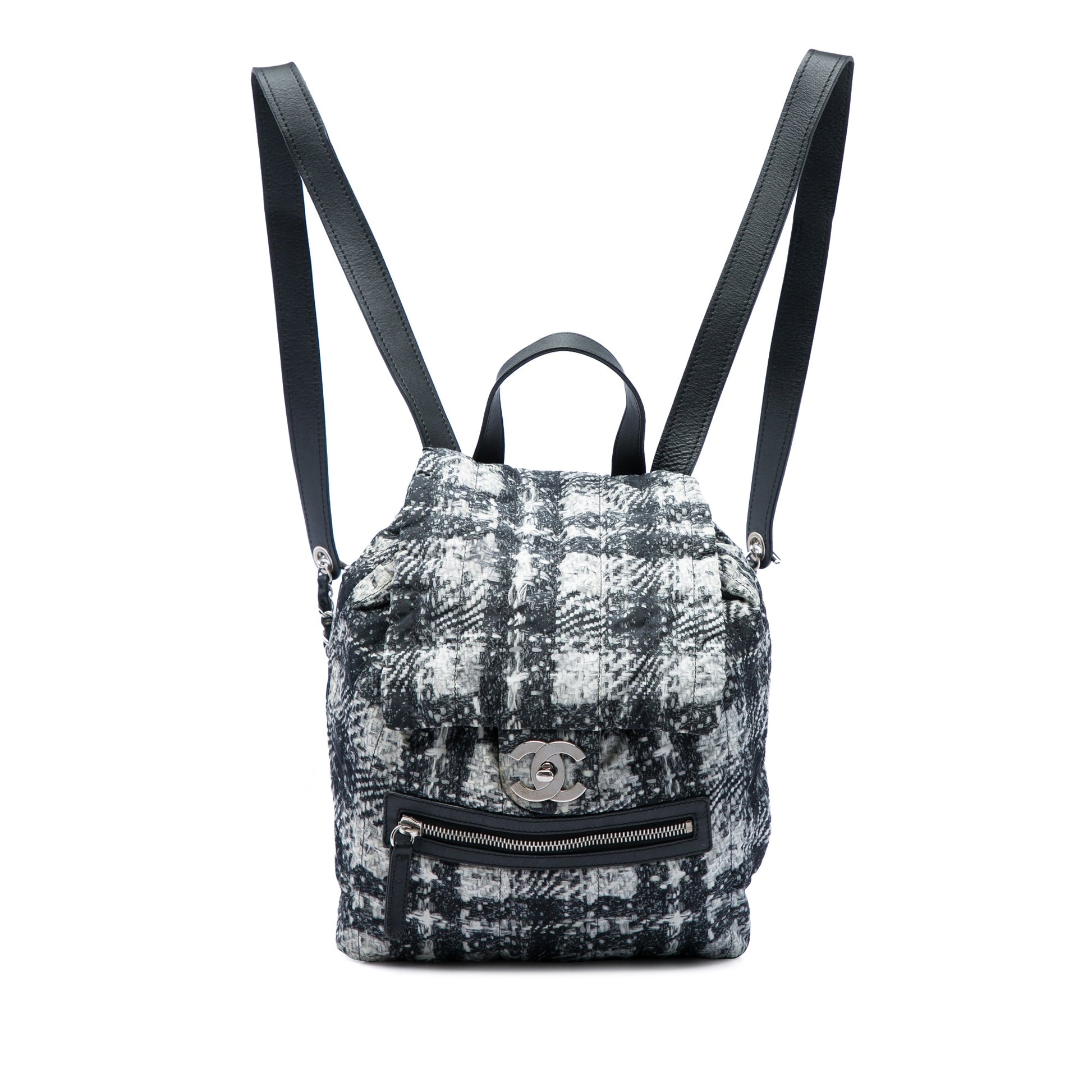 Chanel CC Nylon Tweed Printed Backpack