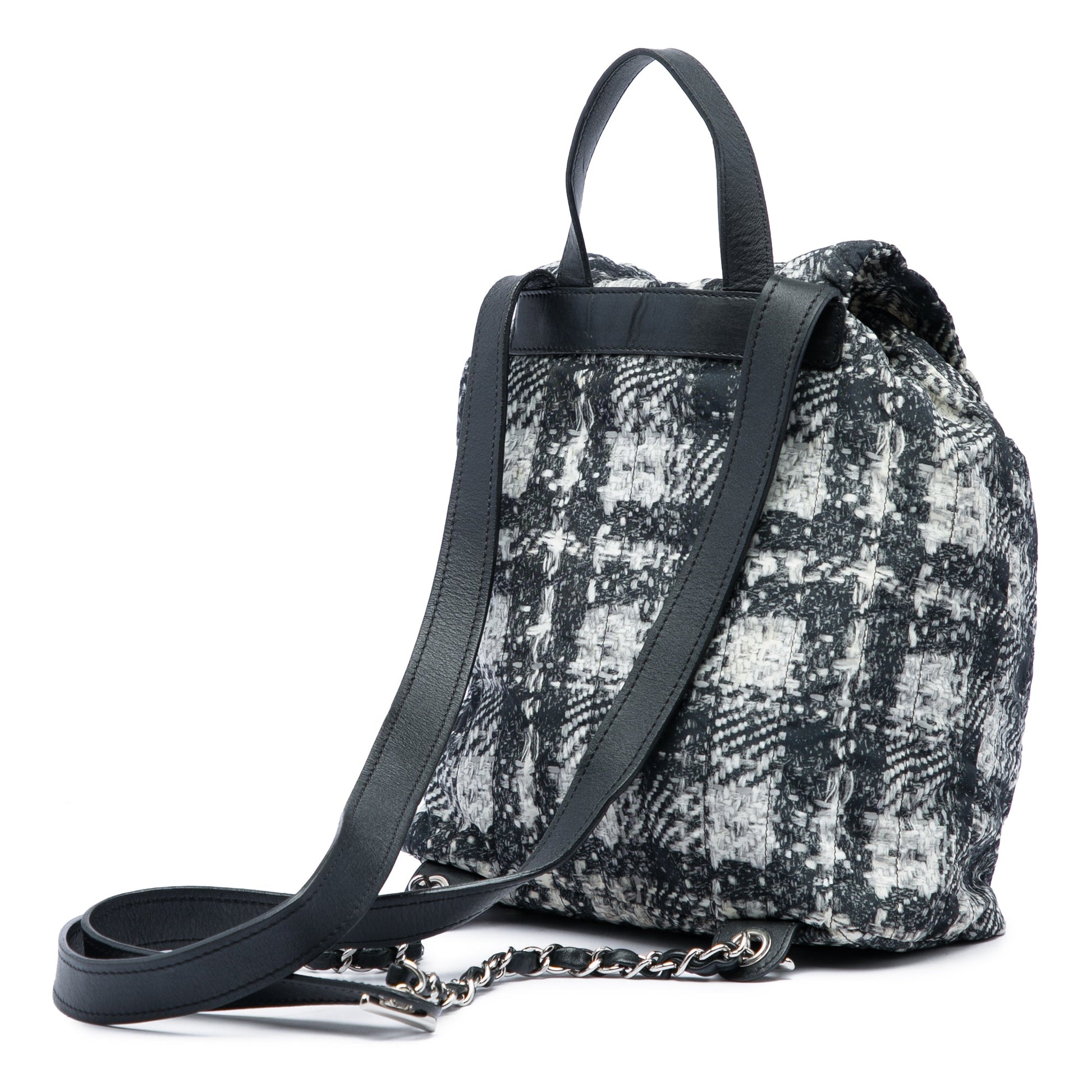 Chanel CC Nylon Tweed Printed Backpack