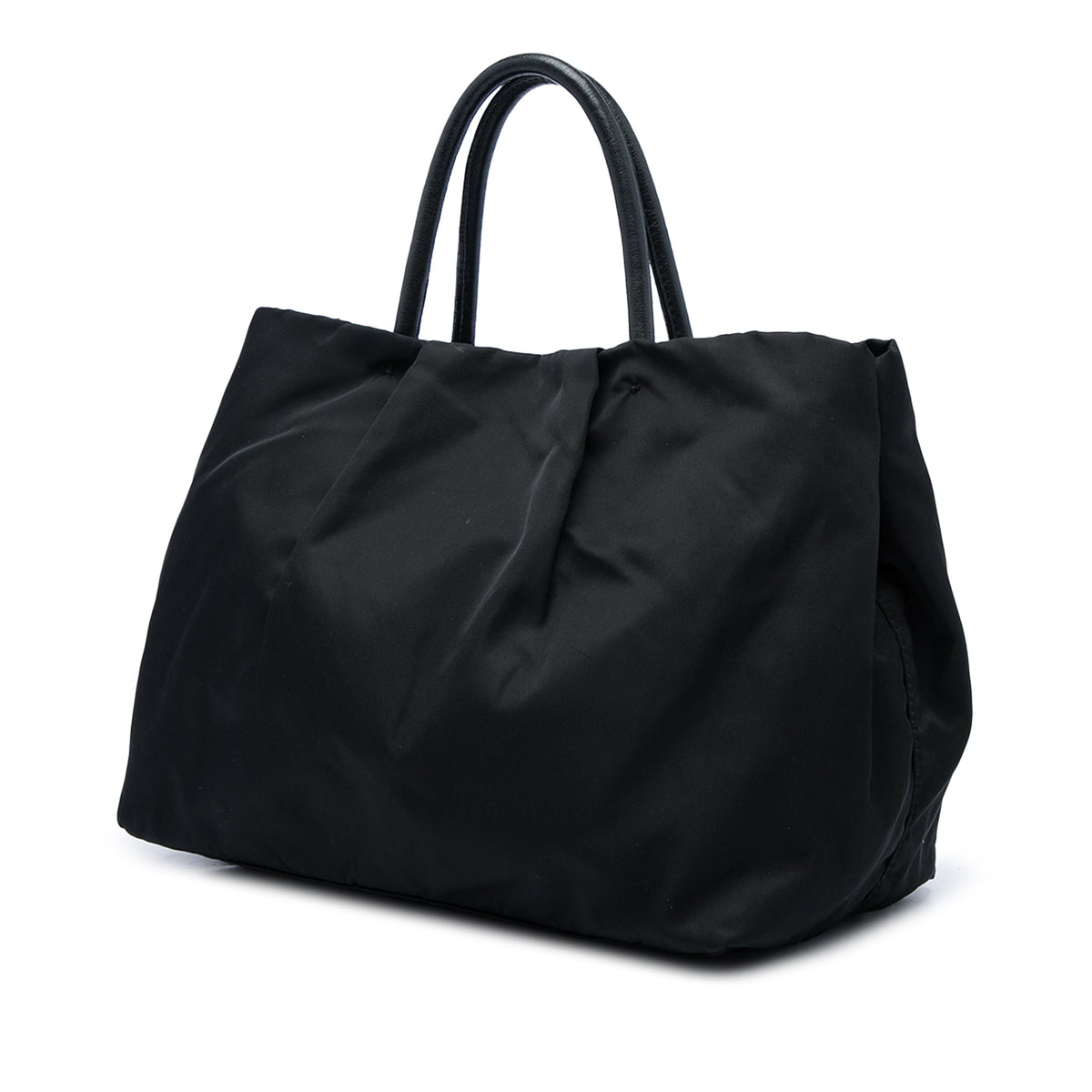 Prada Tessuto Fiocco Bow Tote — Black
