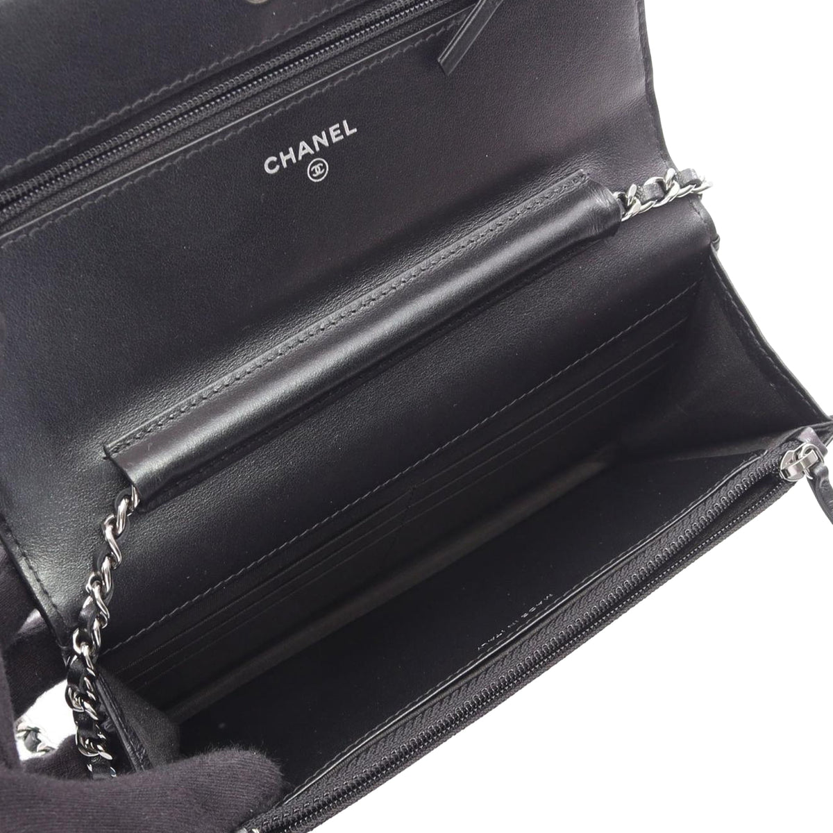Chanel CC Quilted Aged Calfskin Tassel Wallet On Chain