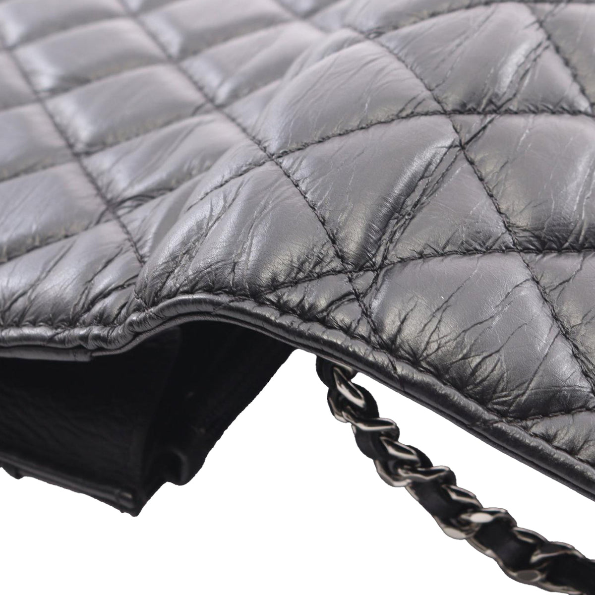 Chanel CC Quilted Aged Calfskin Tassel Wallet On Chain