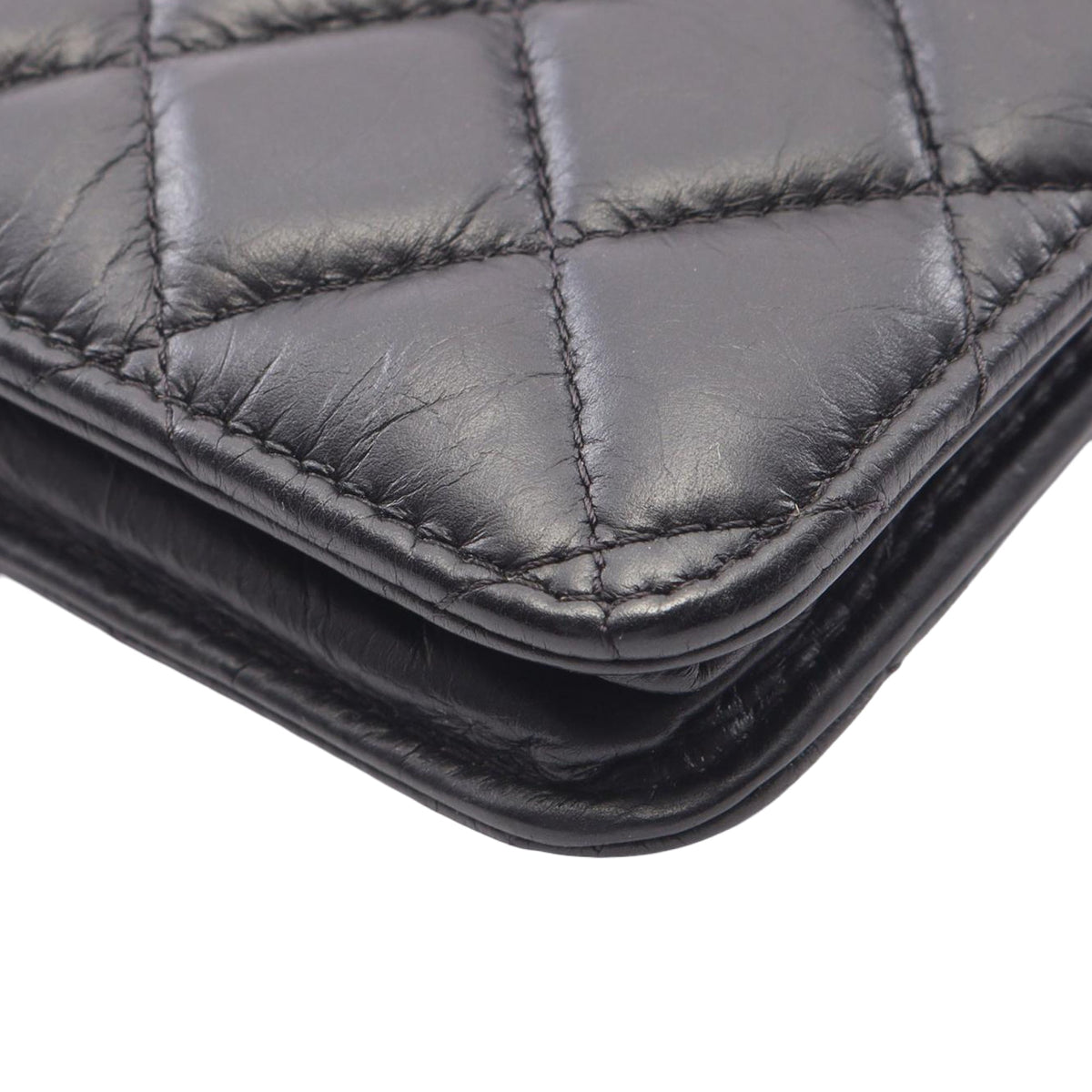Chanel CC Quilted Aged Calfskin Tassel Wallet On Chain
