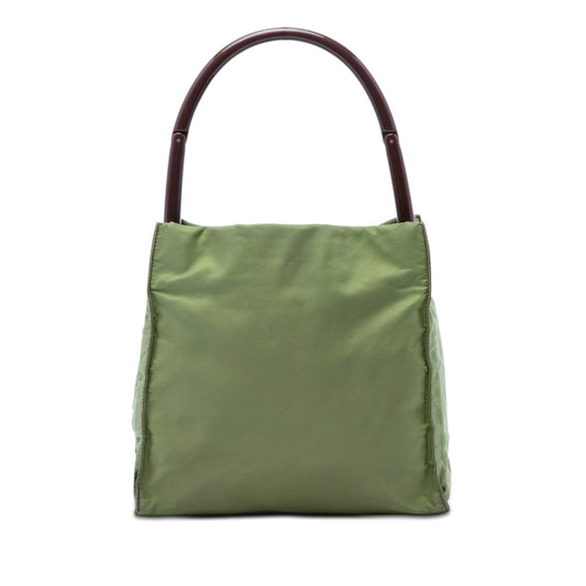 Prada Tessuto Enamel Top Handle Bag