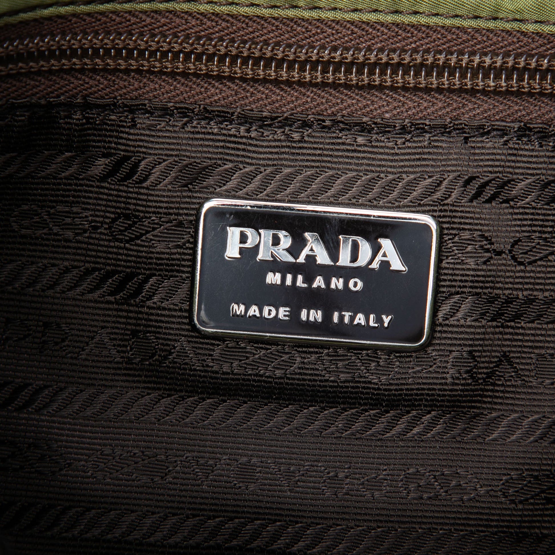 Prada Tessuto Enamel Top Handle Bag