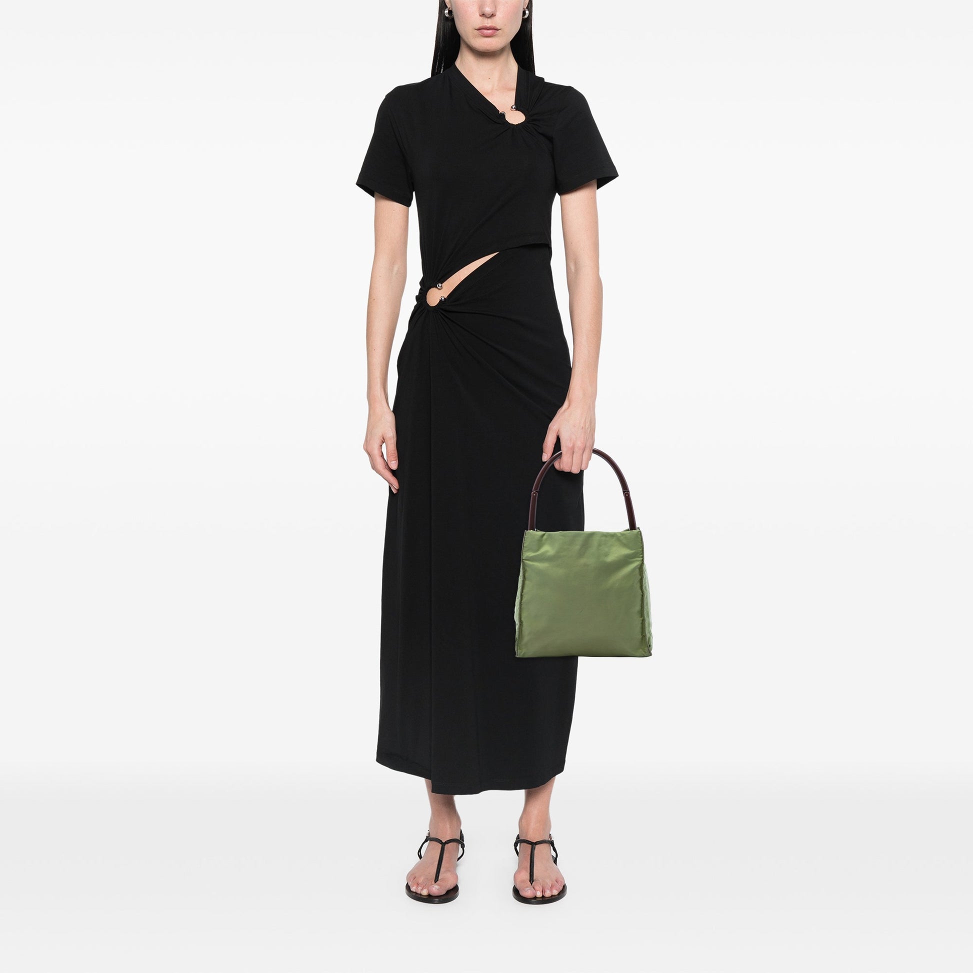 Prada Tessuto Enamel Top Handle Bag