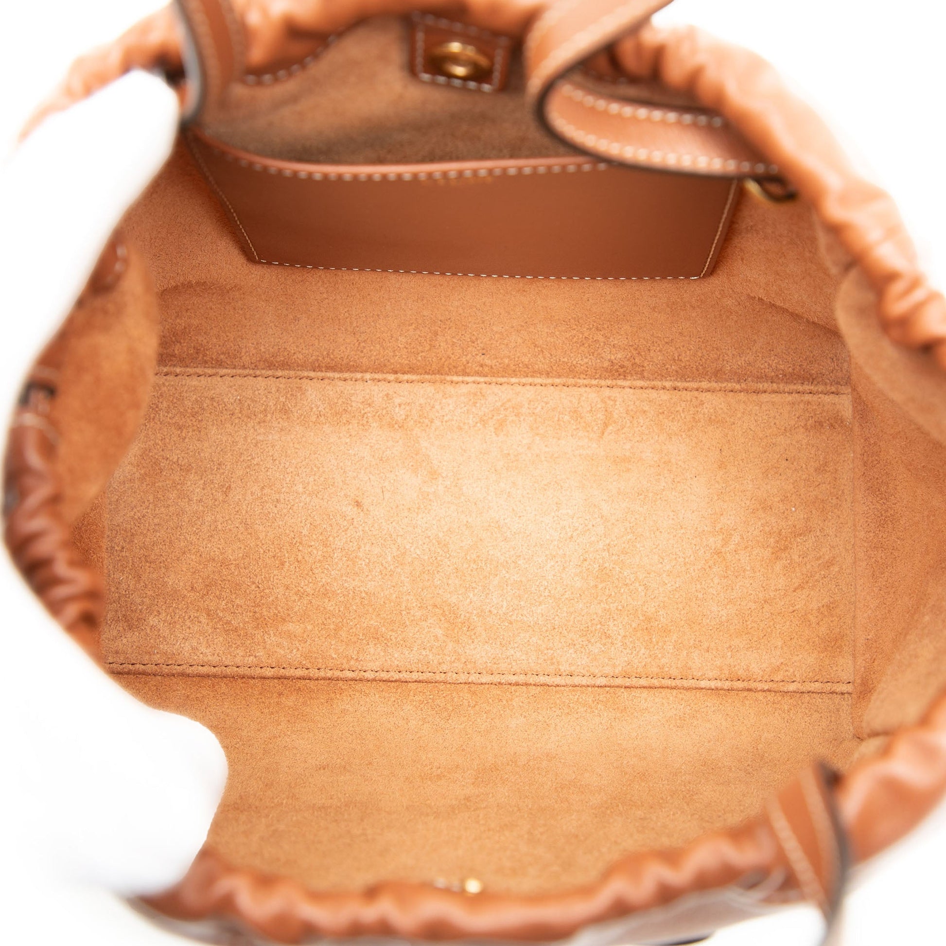 Celine Small Calfskin Cuir Triomphe Cabas Drawstring Satchel