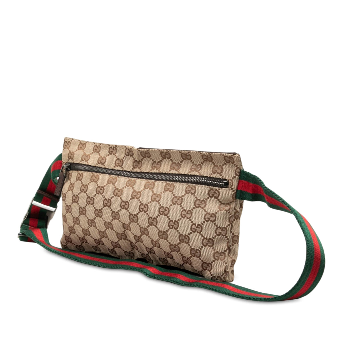 Gucci GG Canvas Web Double Pocket Belt Bag