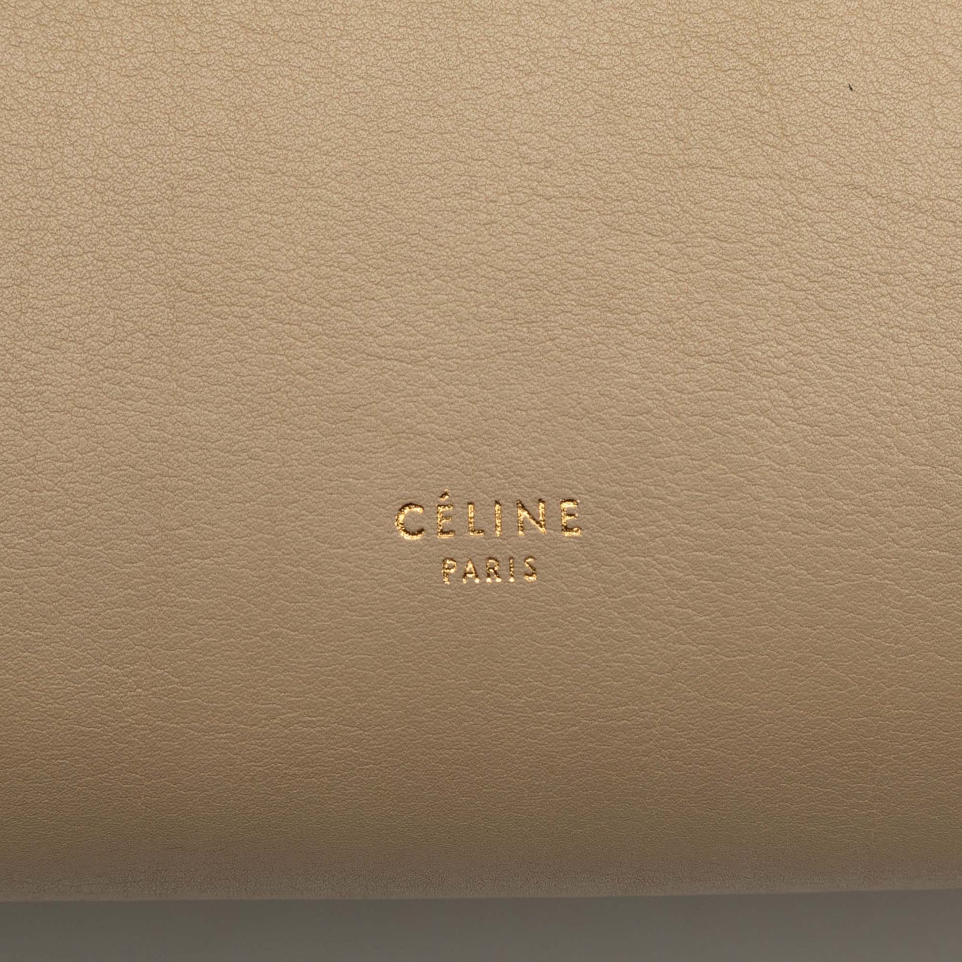 Celine Mini Tricolor Grained Calfskin Belt Satchel