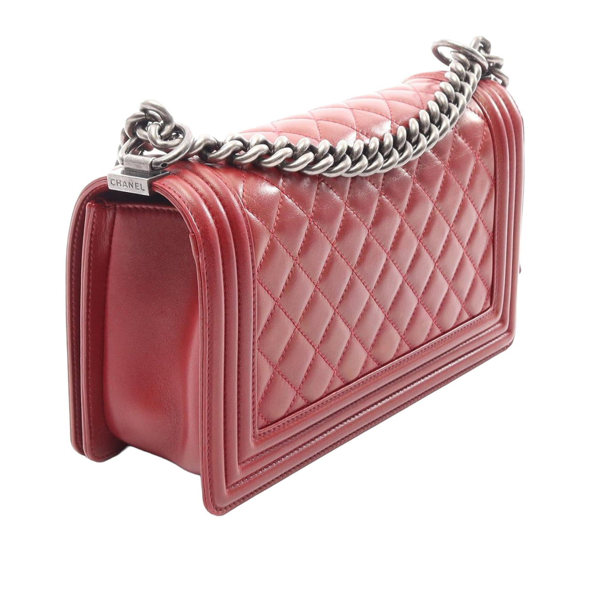 Chanel Old Medium Quilted Lambskin Boy Flap