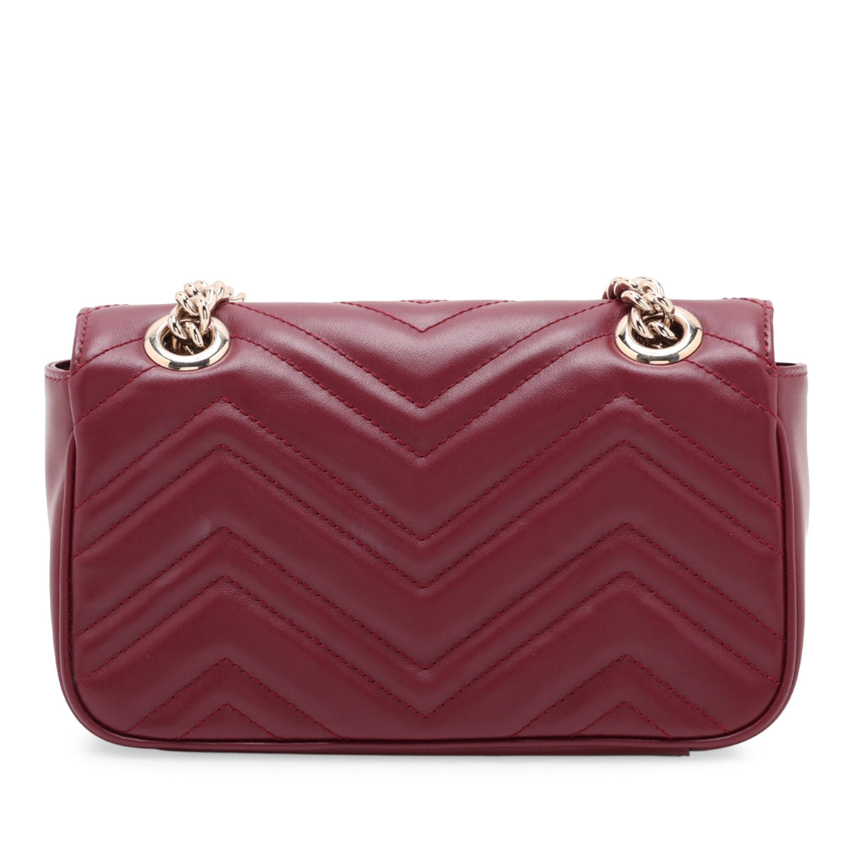 Gucci Small GG Marmont Matelasse Calfskin Shoulder Bag — Red
