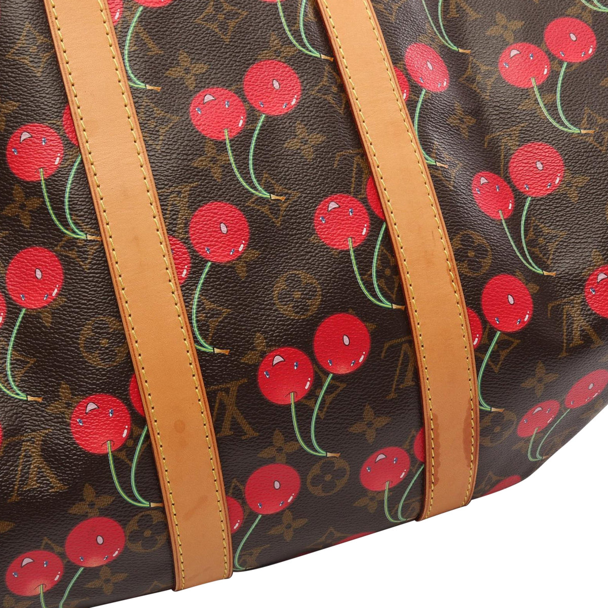 Louis Vuitton x Takashi Murakami Monogram Cerises Keepall — Brown