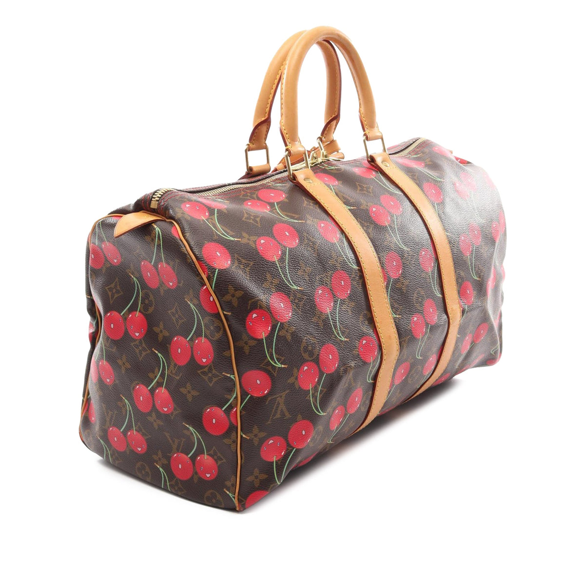 Louis Vuitton x Takashi Murakami Monogram Cerises Keepall — Brown