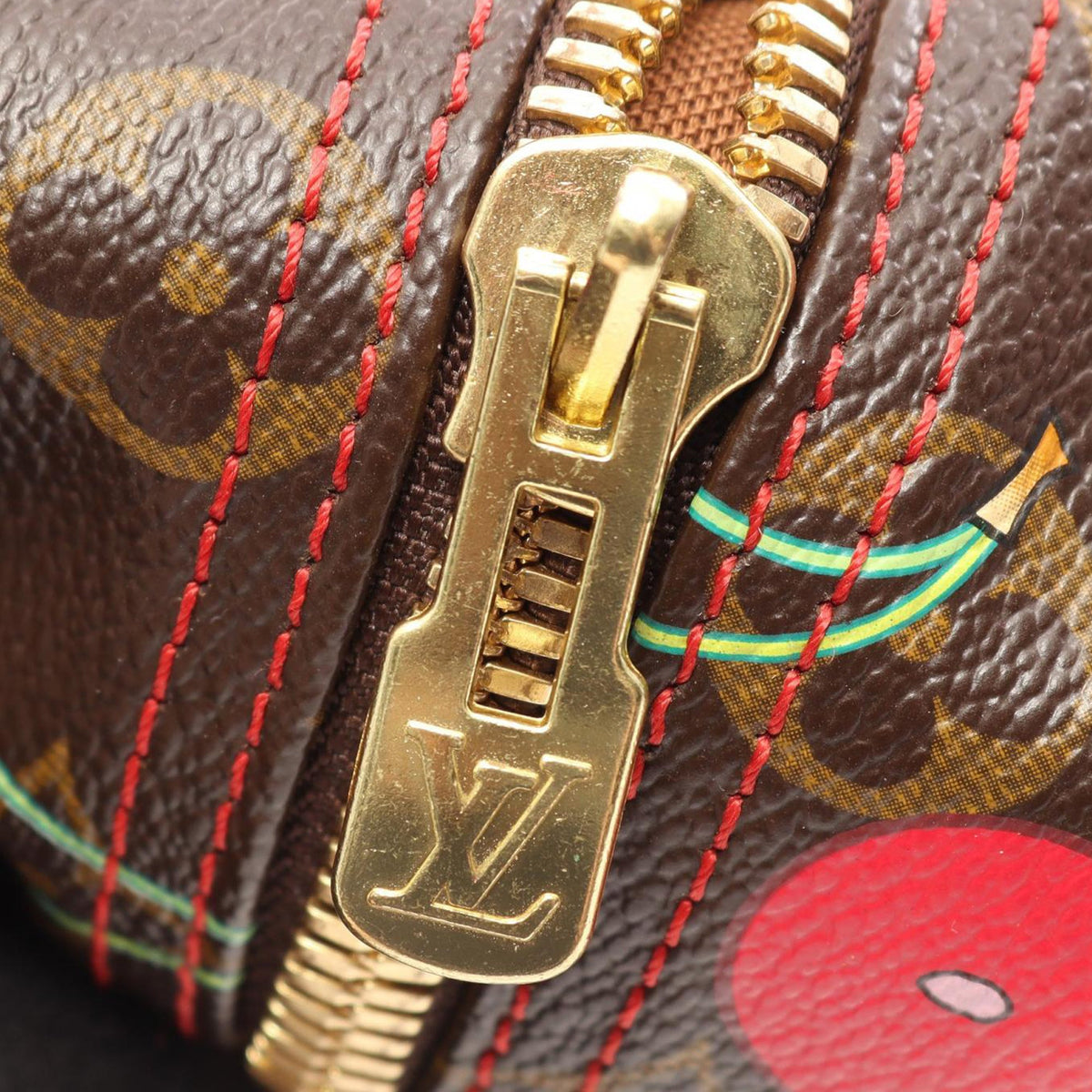 Louis Vuitton x Takashi Murakami Monogram Cerises Keepall — Brown