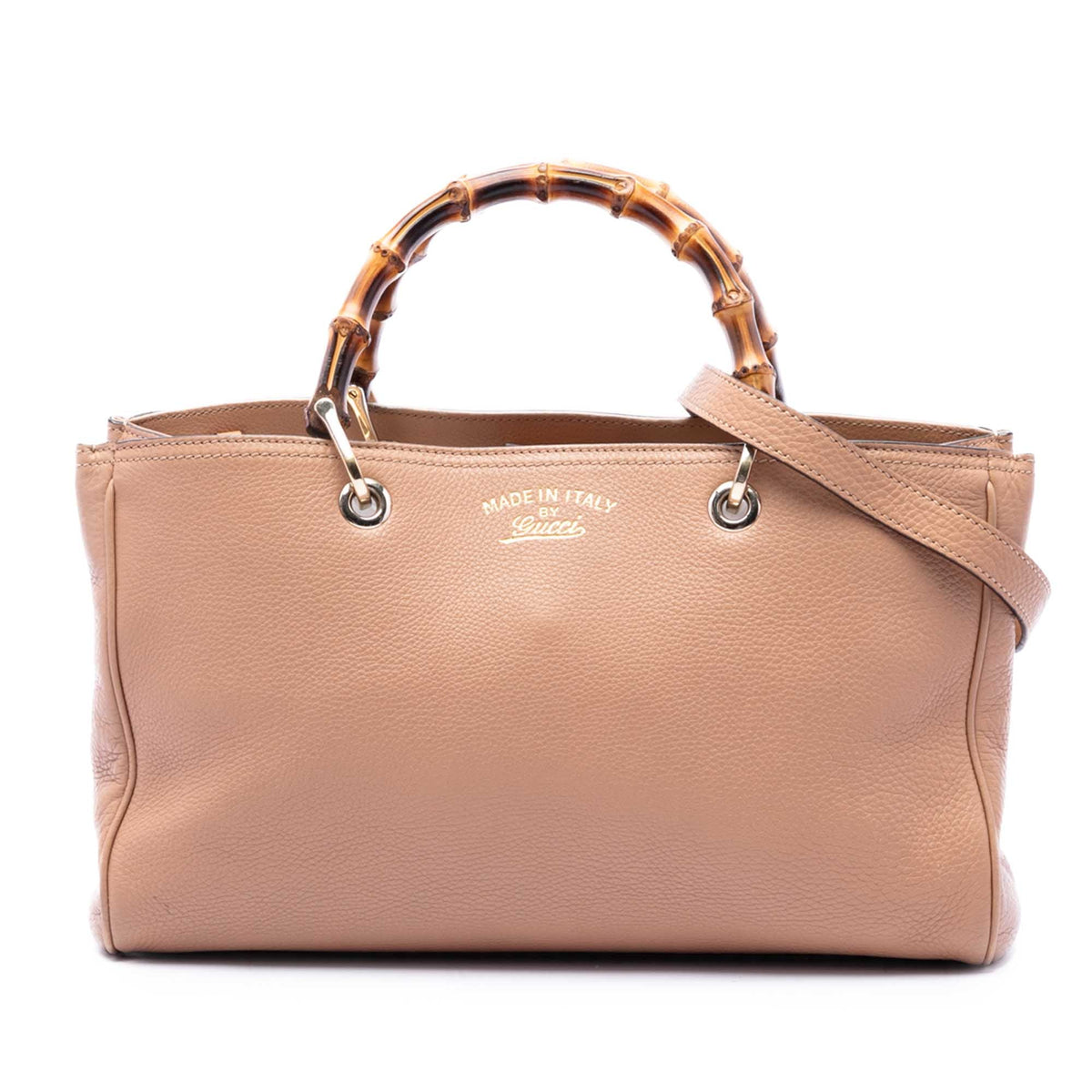 Gucci Medium Calfskin Bamboo Shopper Satchel