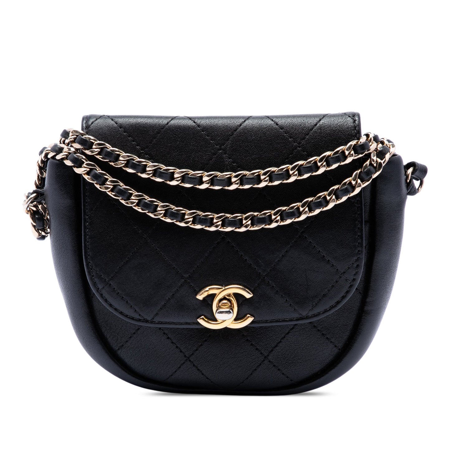 Chanel Small CC Quilted Lambskin Messenger Flap