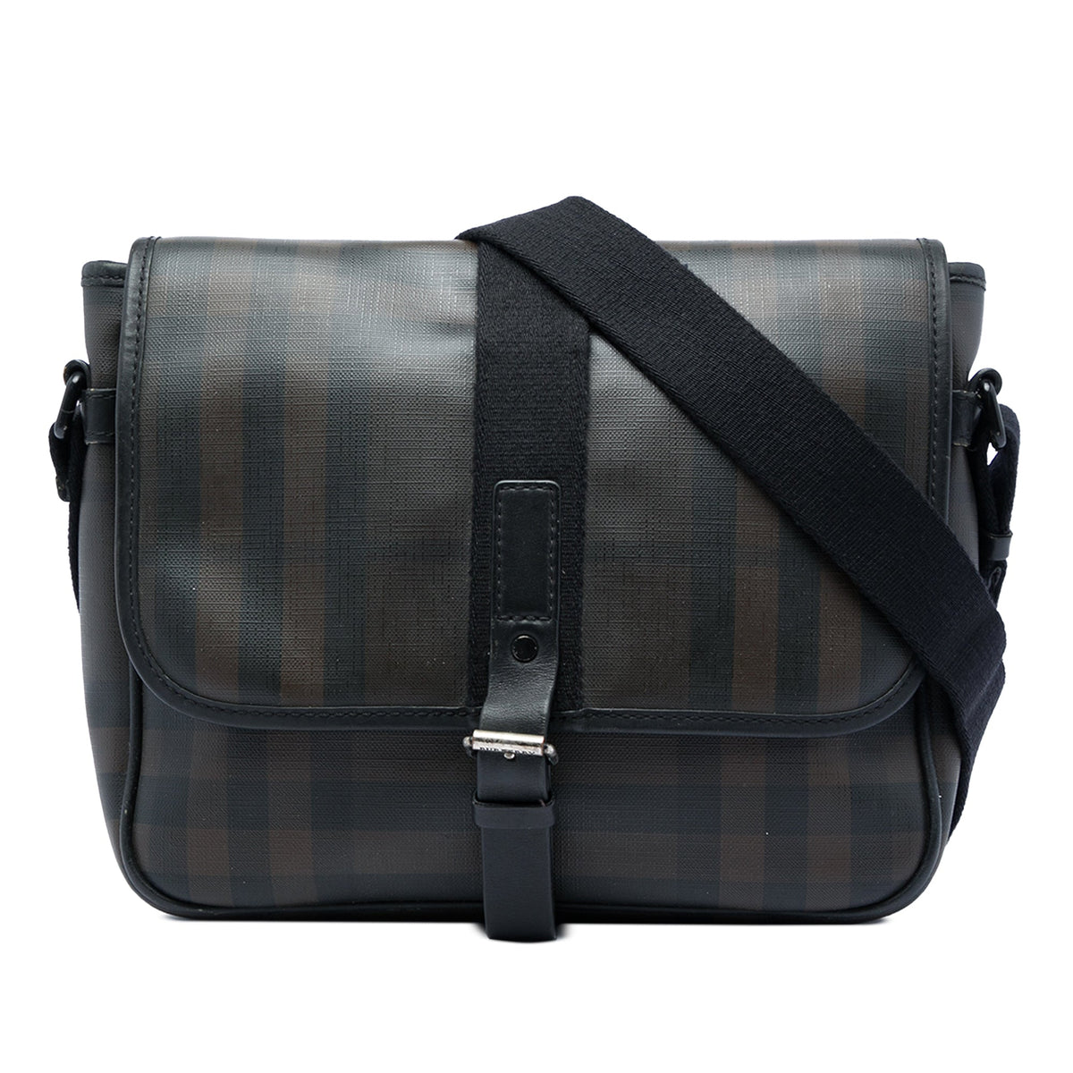 Burberry Smoke Check Coated Canvas Crossbody
