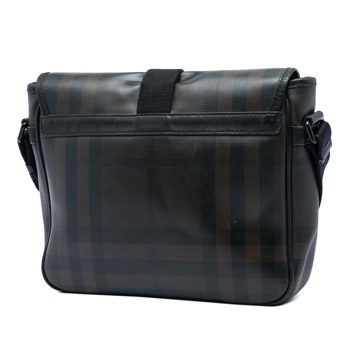 Burberry Smoke Check Coated Canvas Crossbody