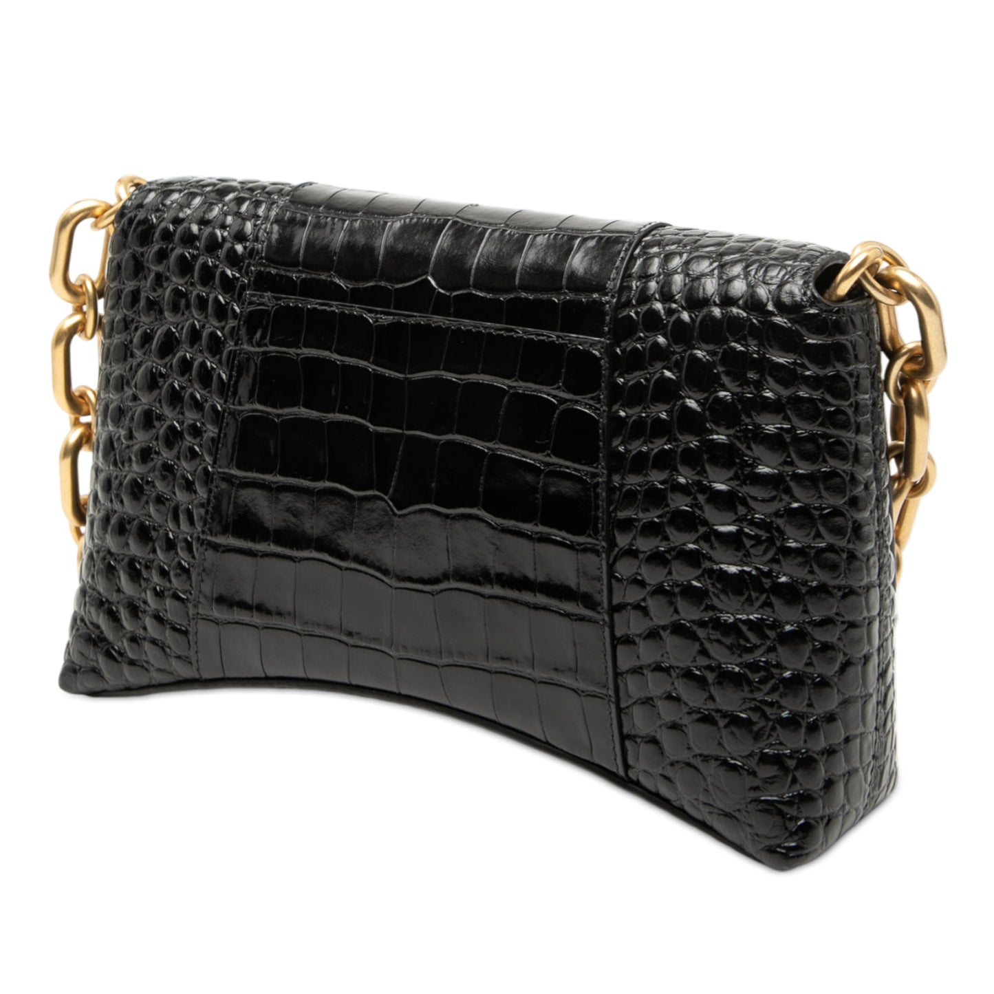 Balenciaga Croc Embossed Leather Downtown Crossbody XS