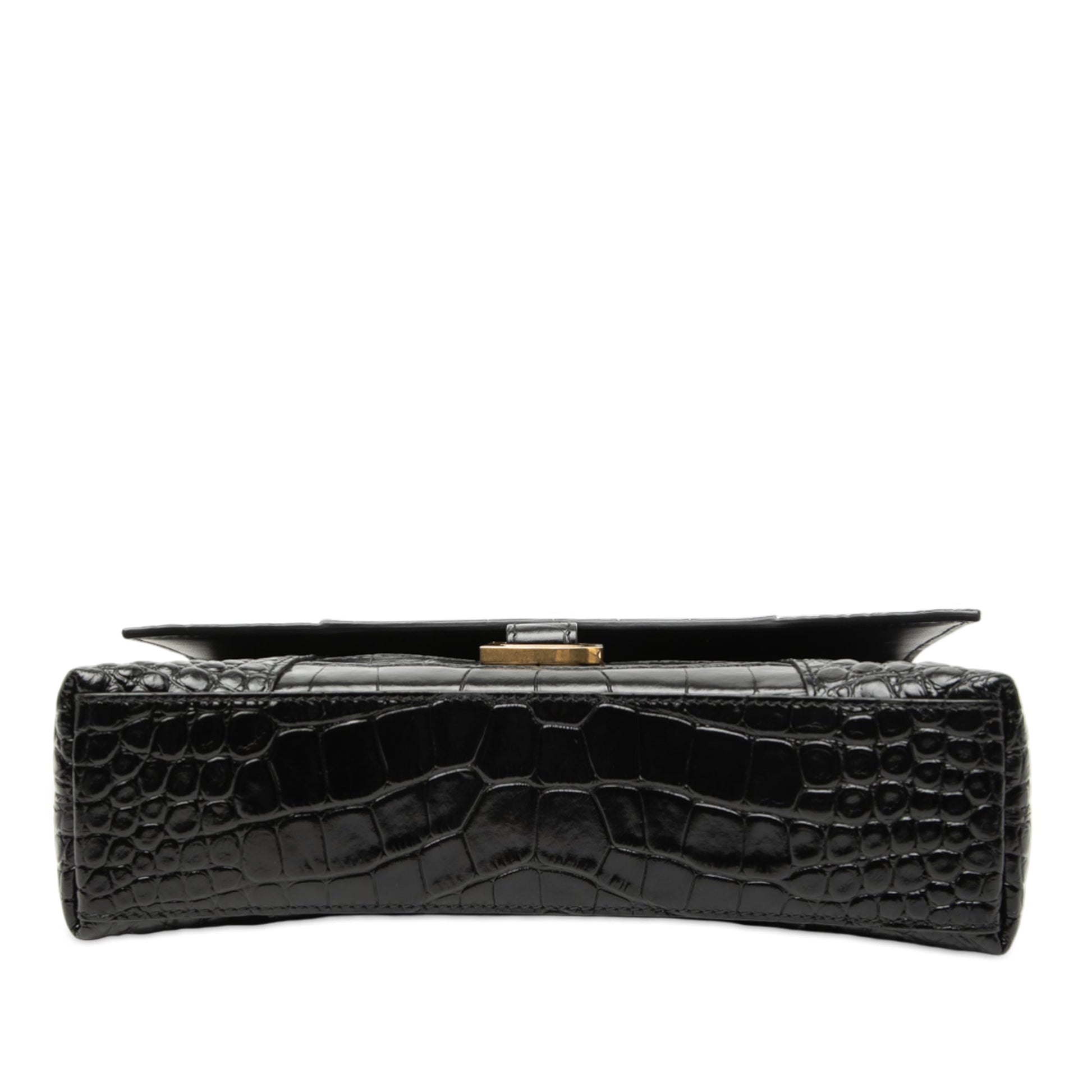 Balenciaga Croc Embossed Leather Downtown Crossbody XS