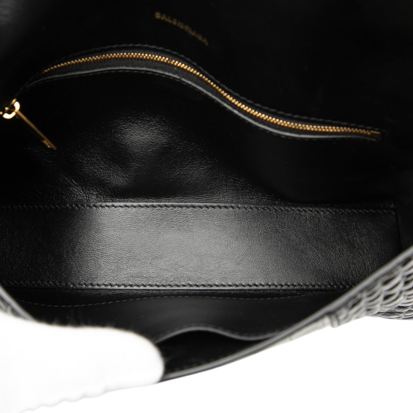 Balenciaga Croc Embossed Leather Downtown Crossbody XS