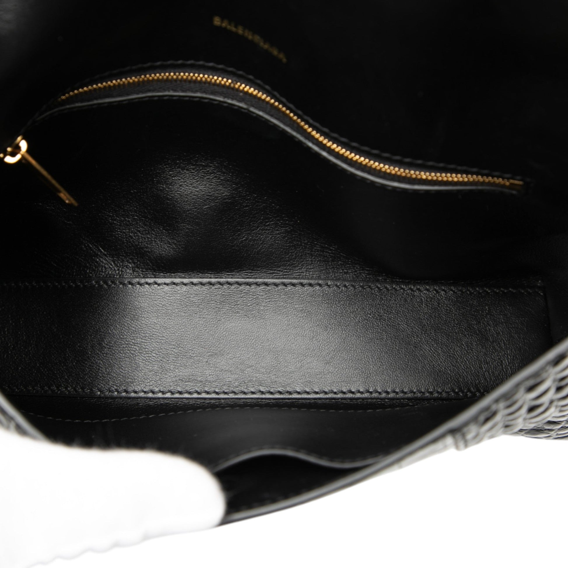 Balenciaga Croc Embossed Leather Downtown Crossbody XS