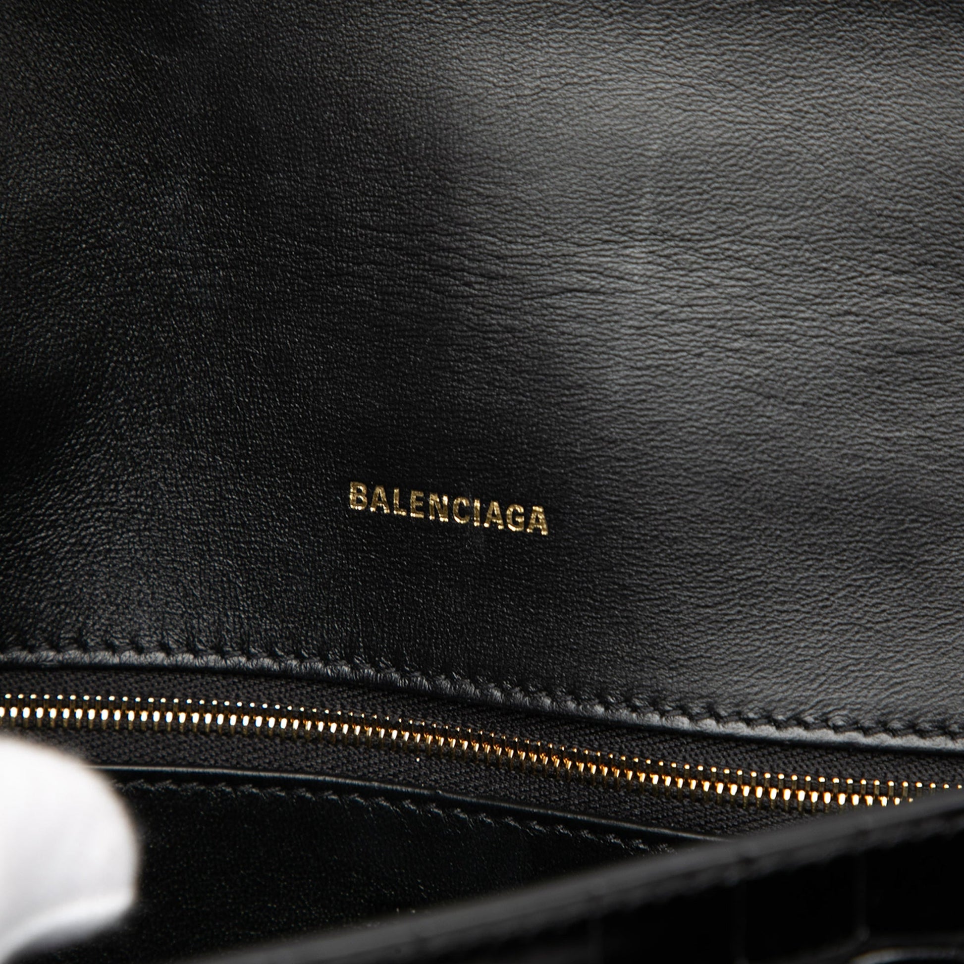 Balenciaga Croc Embossed Leather Downtown Crossbody XS