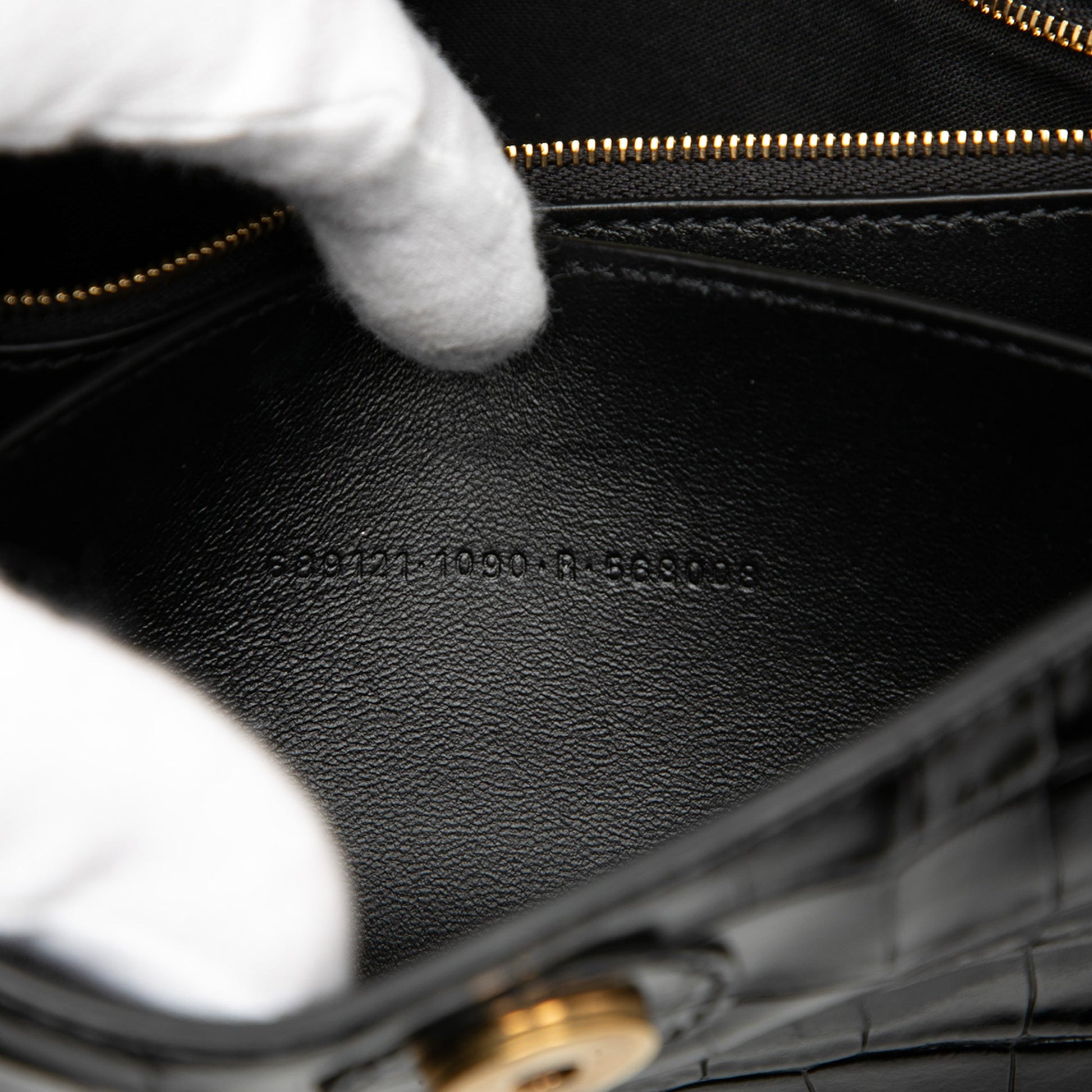Balenciaga Croc Embossed Leather Downtown Crossbody XS