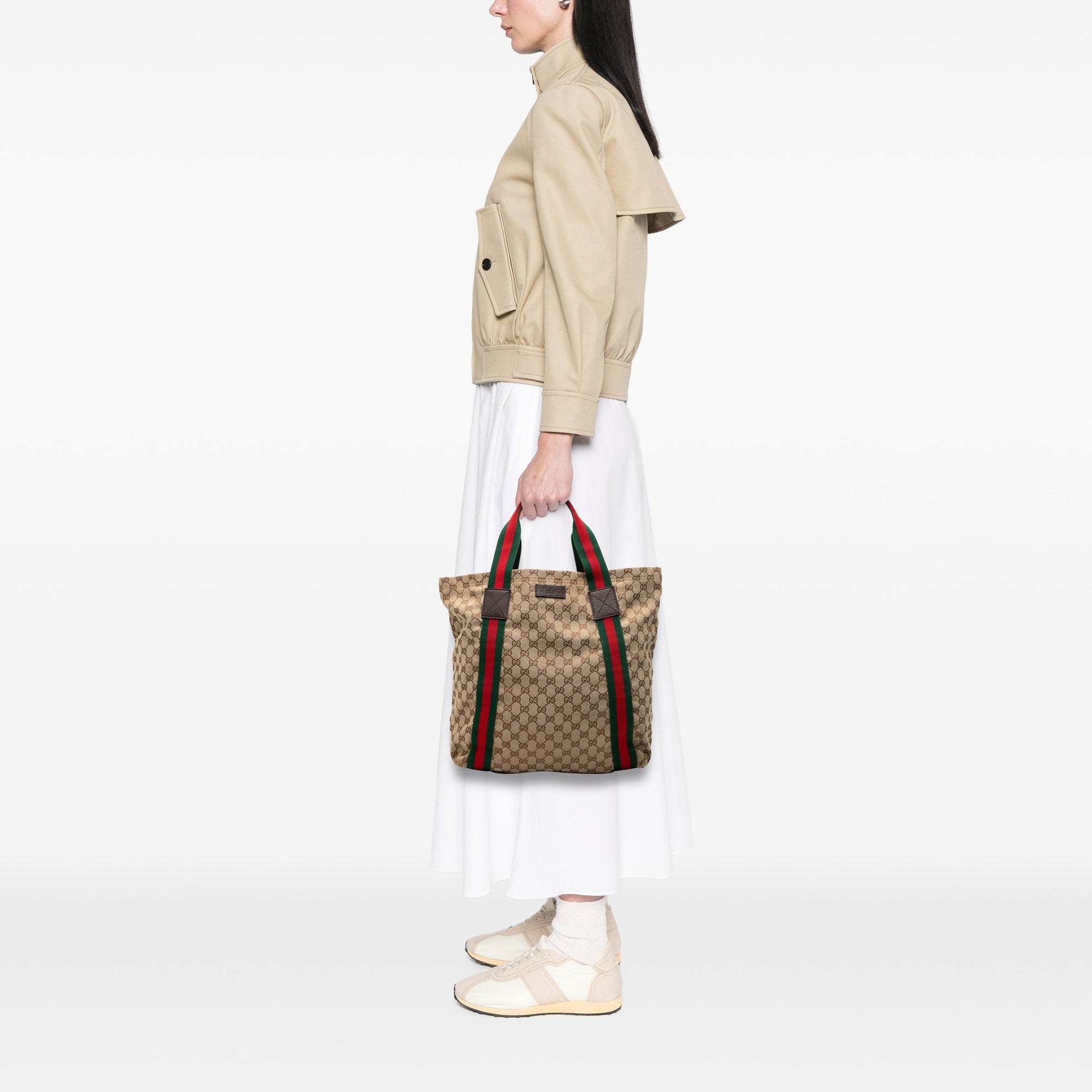Gucci GG Canvas Web Tote