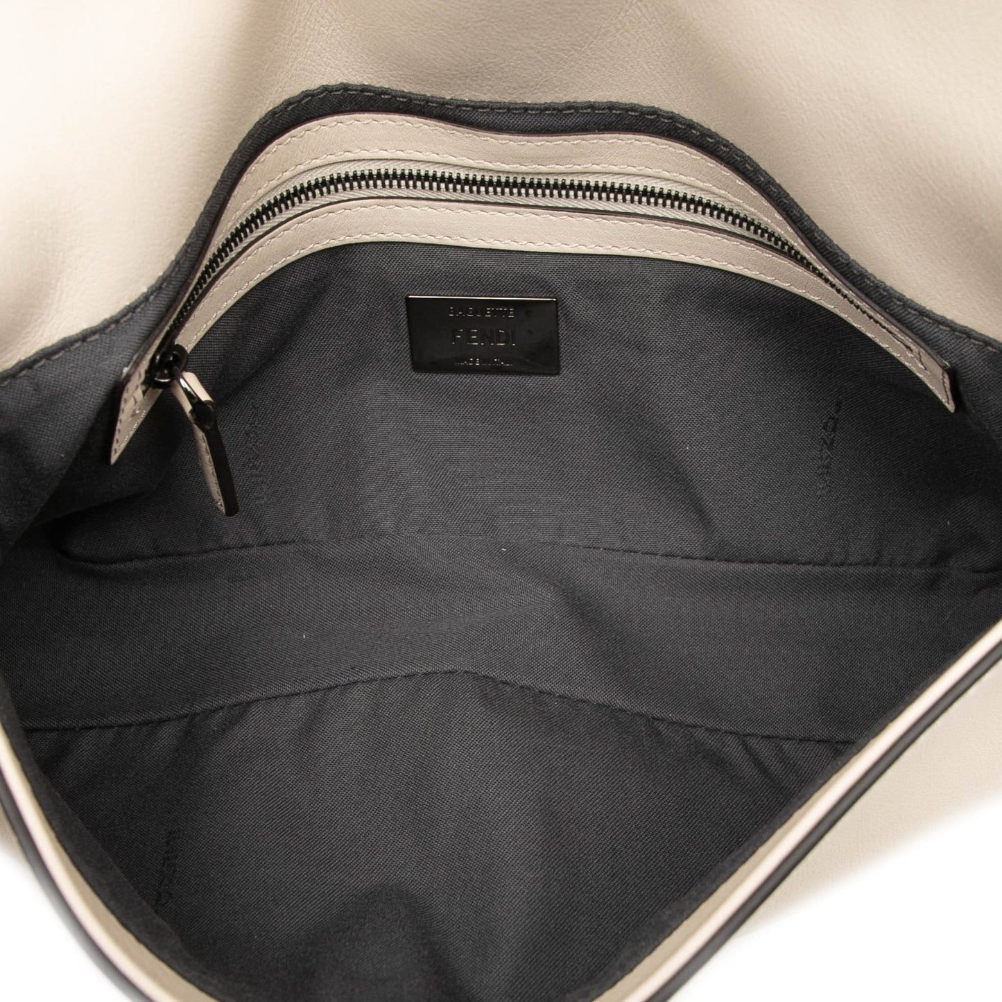 Fendi Whipstitch Leather Baguette Crossbody