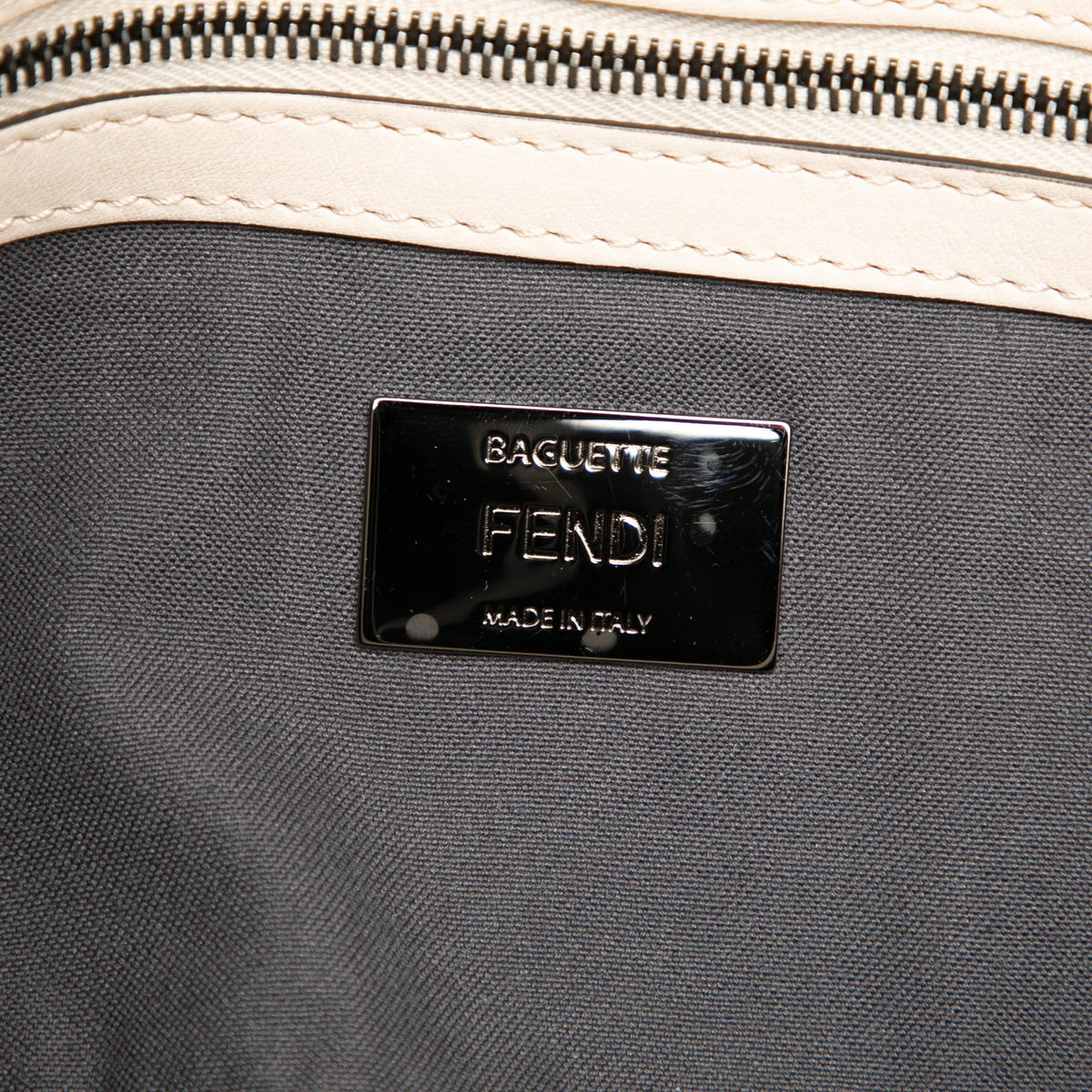 Fendi Whipstitch Leather Baguette Crossbody