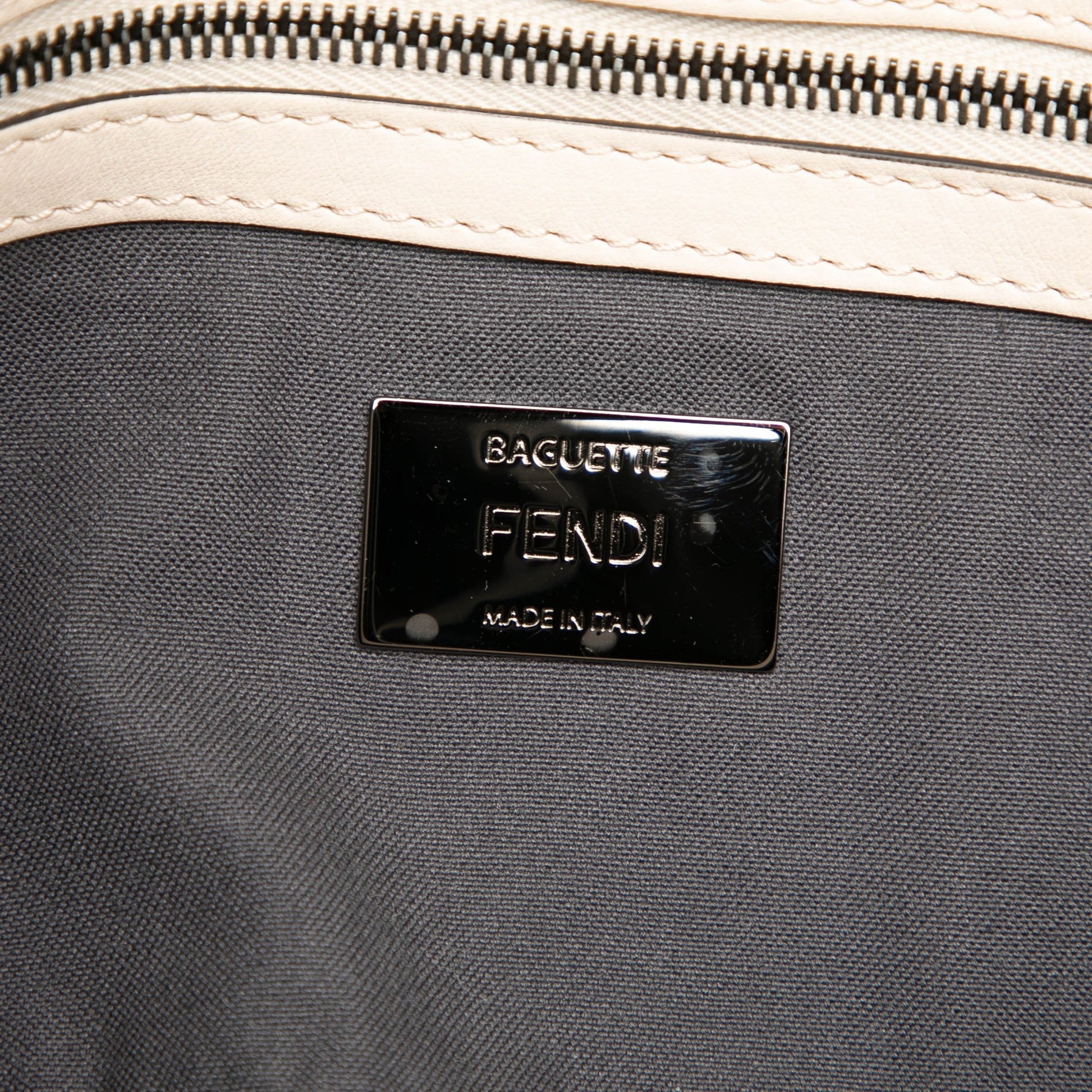 Fendi Whipstitch Leather Baguette Crossbody