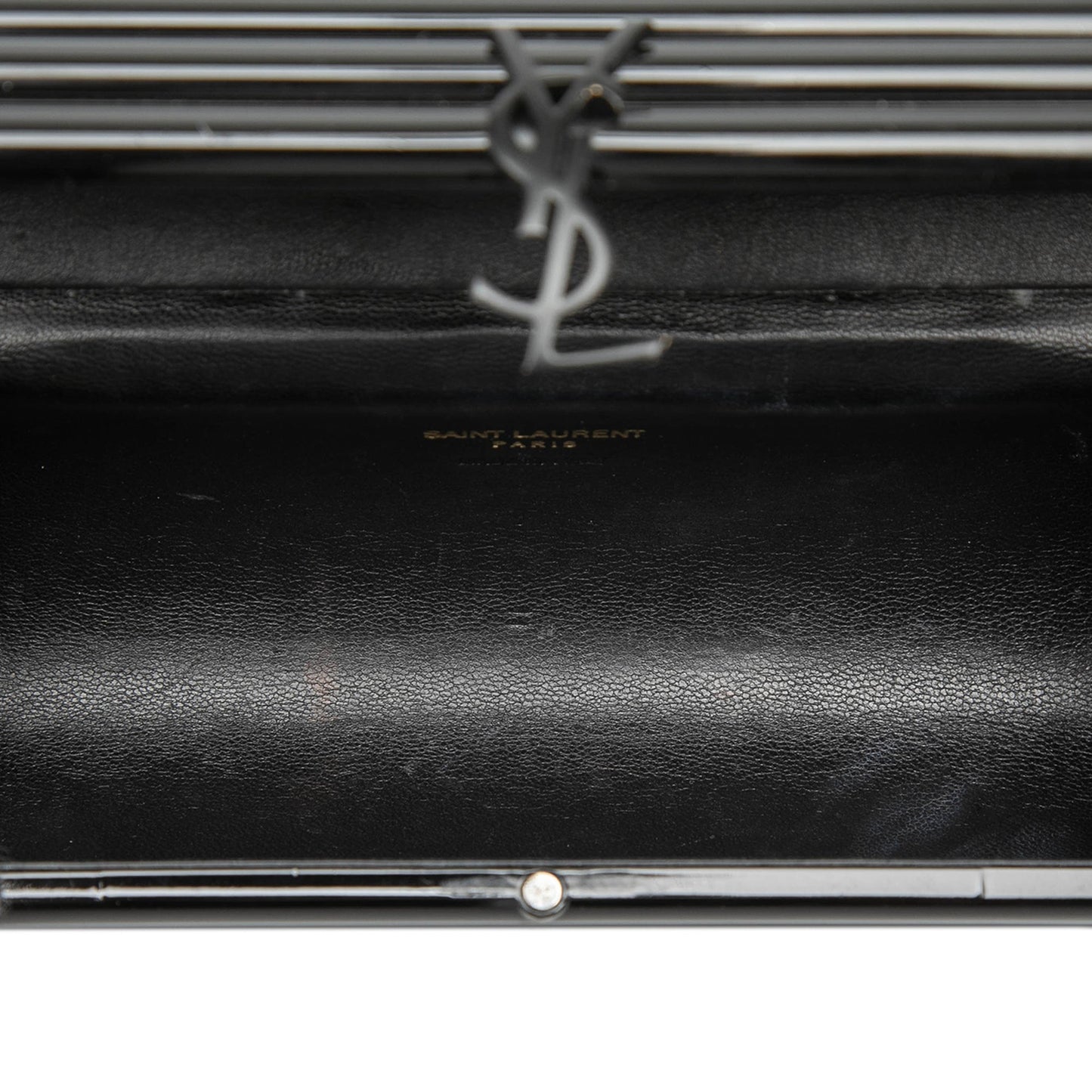 Ribbed Acrylic Lambskin Fringe Monogram Monochrome Opium Box Bag