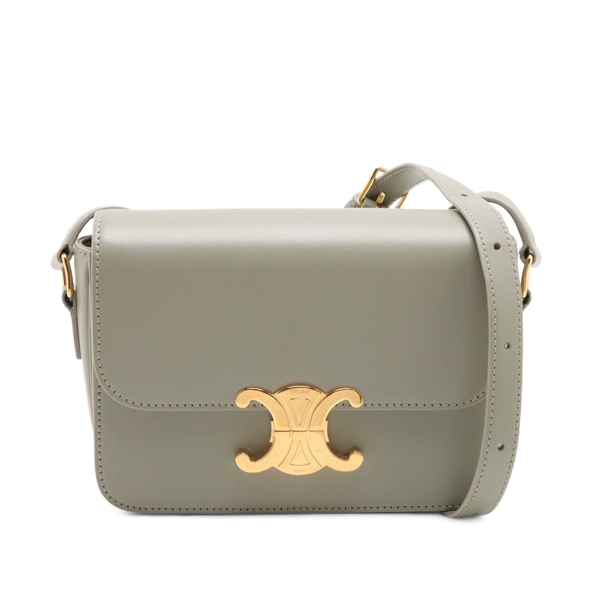 Celine Teen Shiny Calfskin Triomphe Crossbody